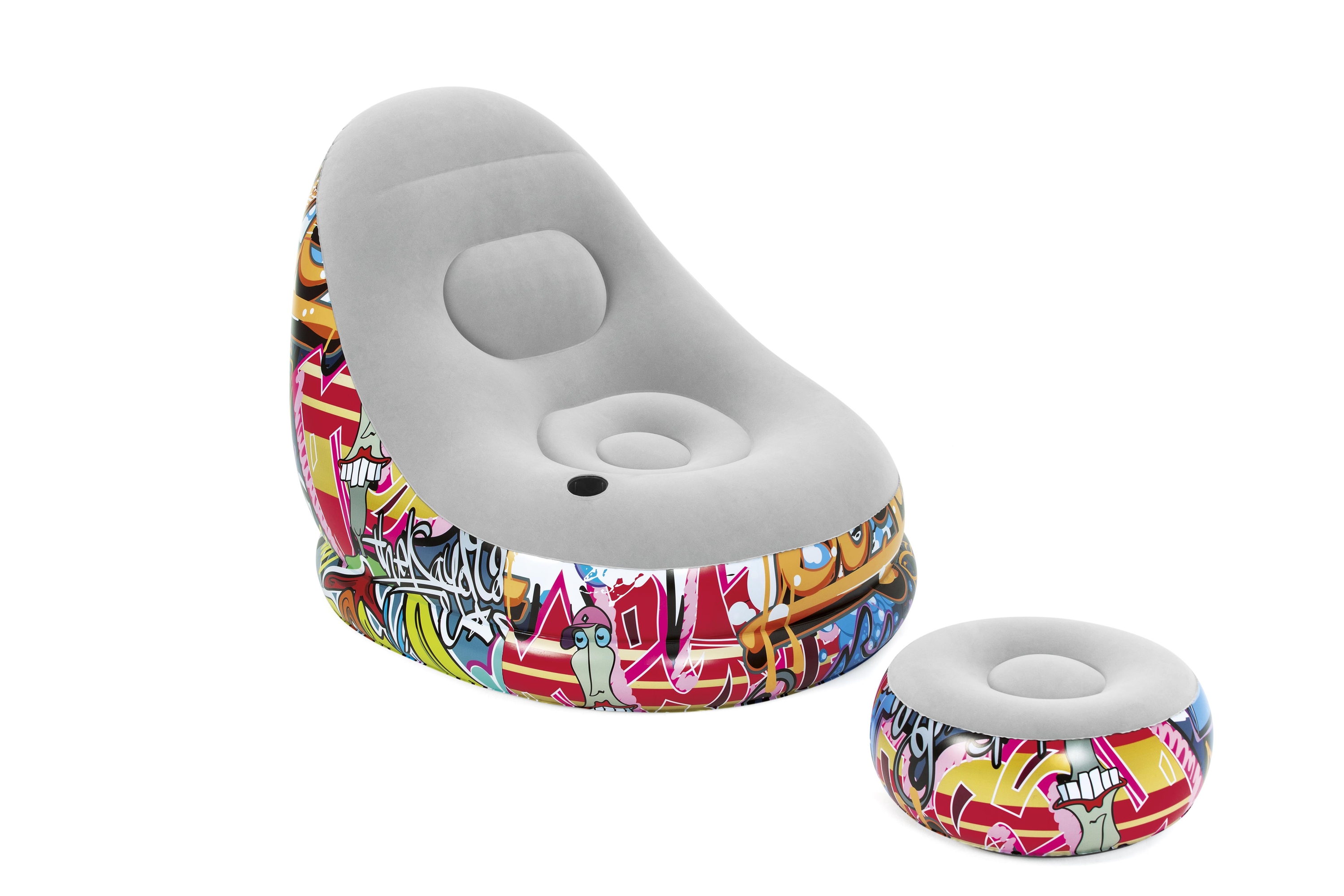 Foto 6 pulgar | Sillon Inflable 1.21x1.00x.86cm con Descanso Grafiti