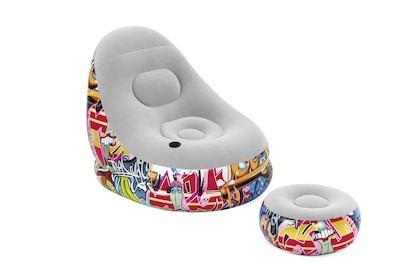 Foto 5 | Sillon Inflable 1.21x1.00x.86cm con Descanso Grafiti