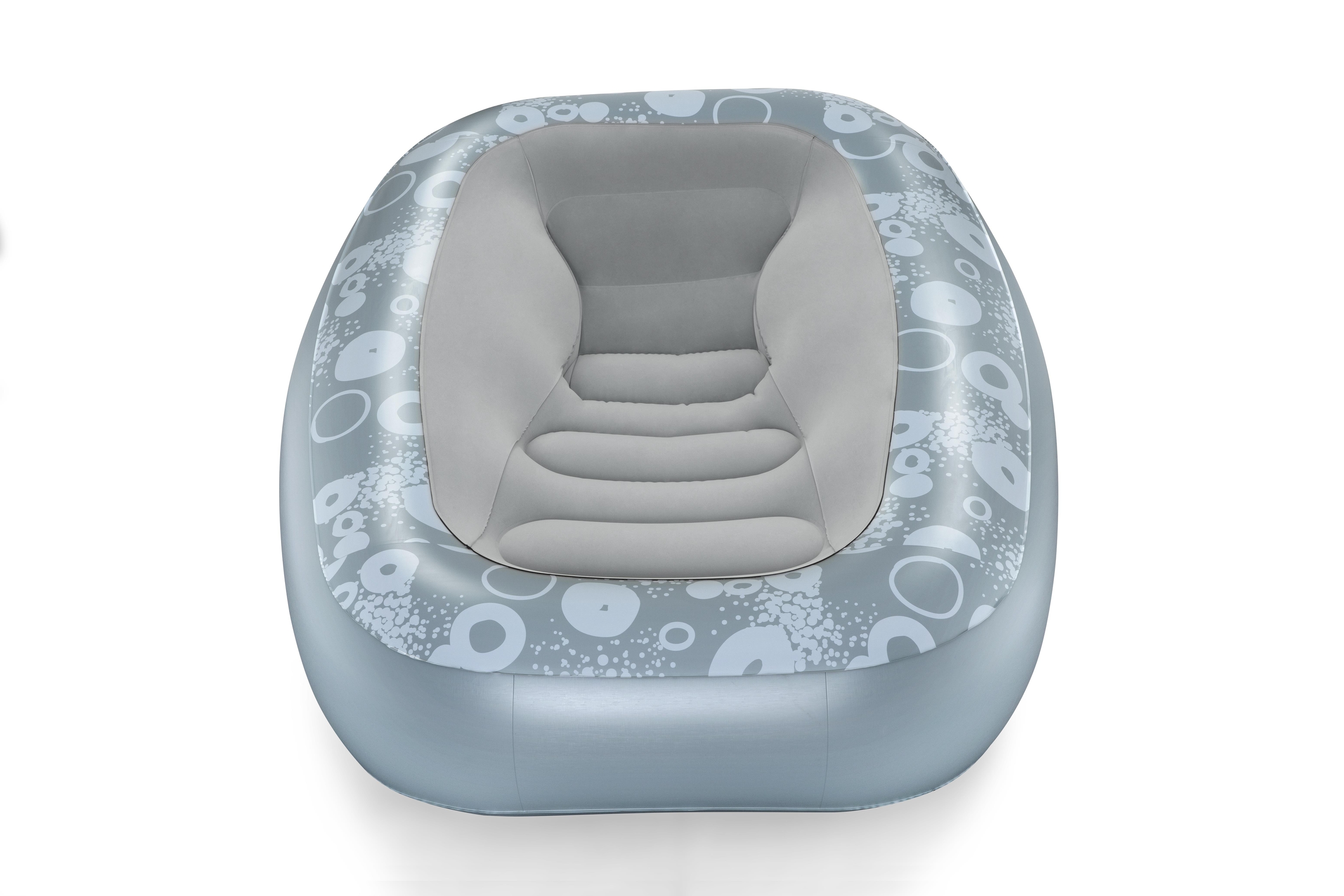 Foto 3 pulgar | Sillon Inflable 1.52x1.27x.76cm Plata