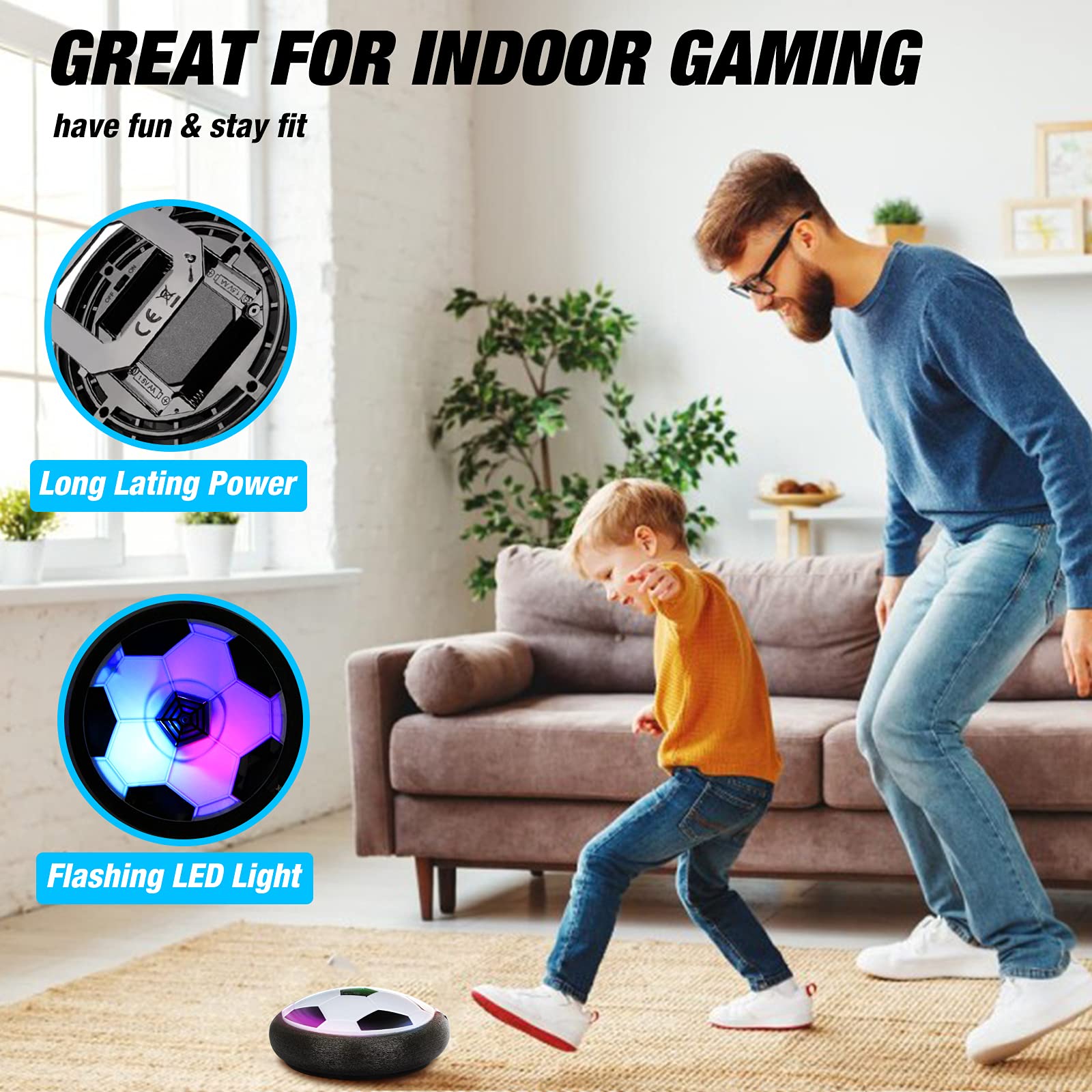 Foto 5 pulgar | Balón De Fútbol Hover Growsland Con 2 Porterías Para Niños Y Niñas - Venta Internacional.