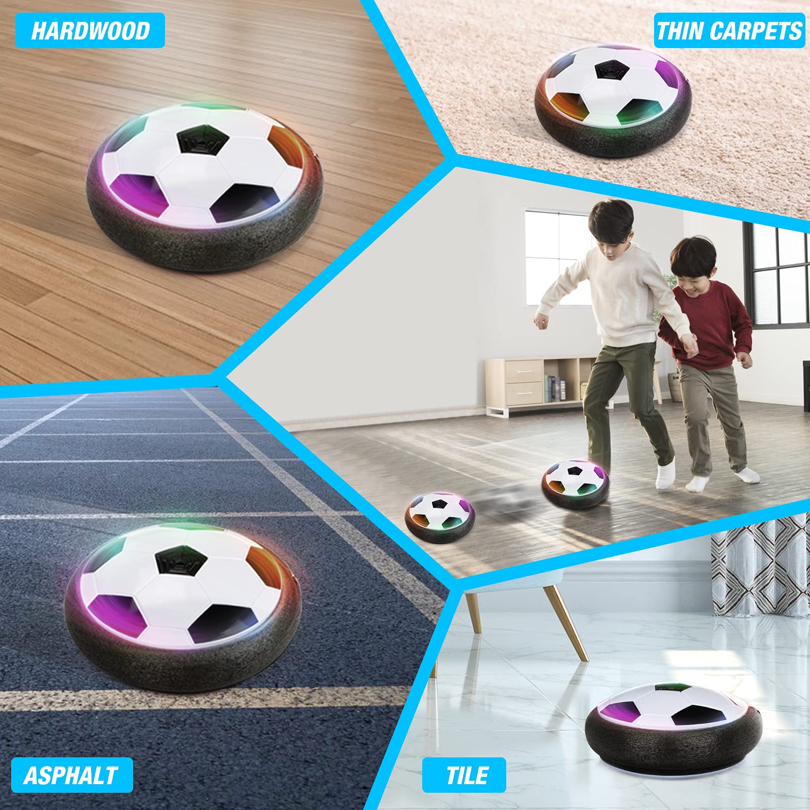Foto 6 pulgar | Balón De Fútbol Hover Growsland Con 2 Porterías Para Niños Y Niñas - Venta Internacional.