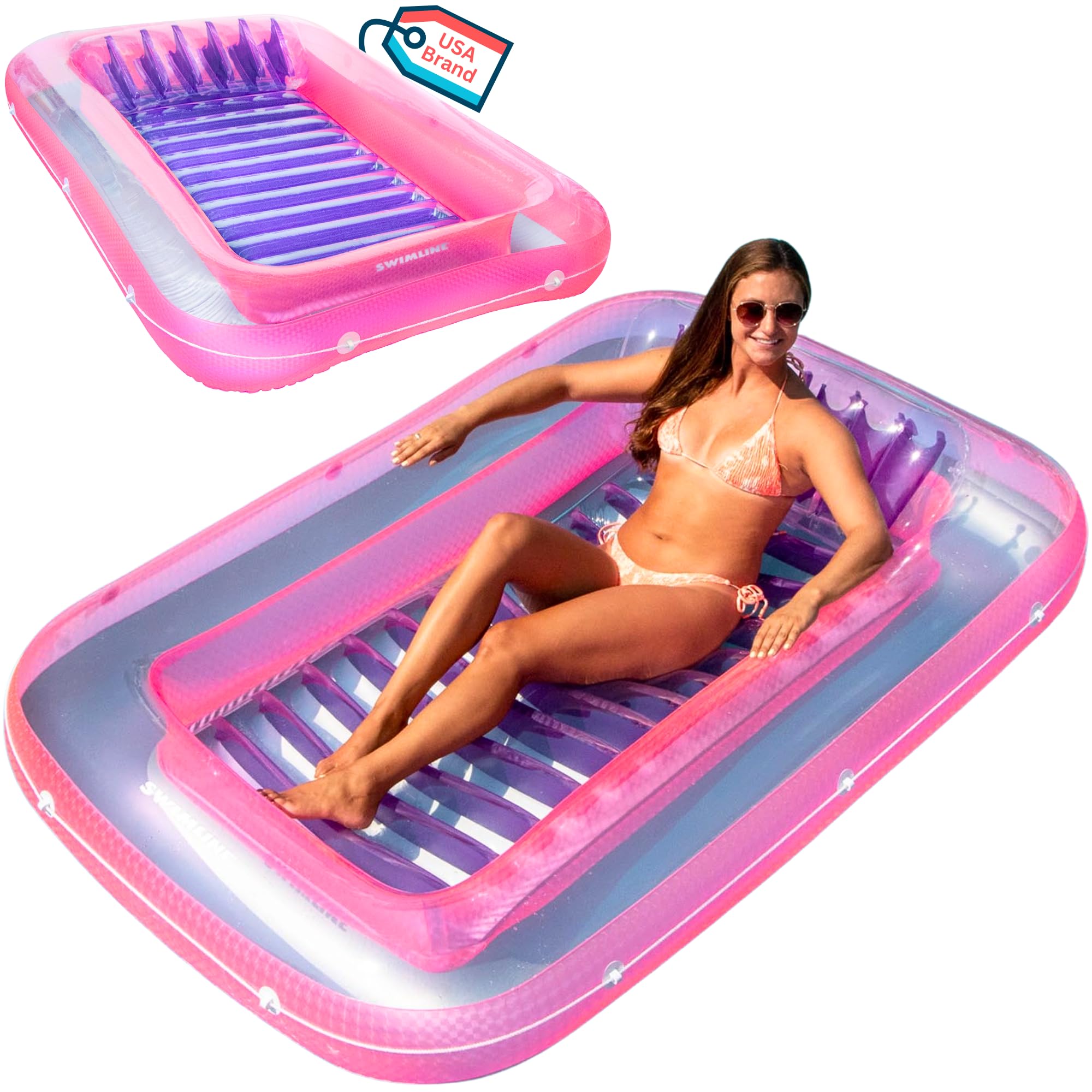 Foto 2 pulgar | Tina Inflable Swimline Rosa 70x46x20 Cm - Venta Internacional