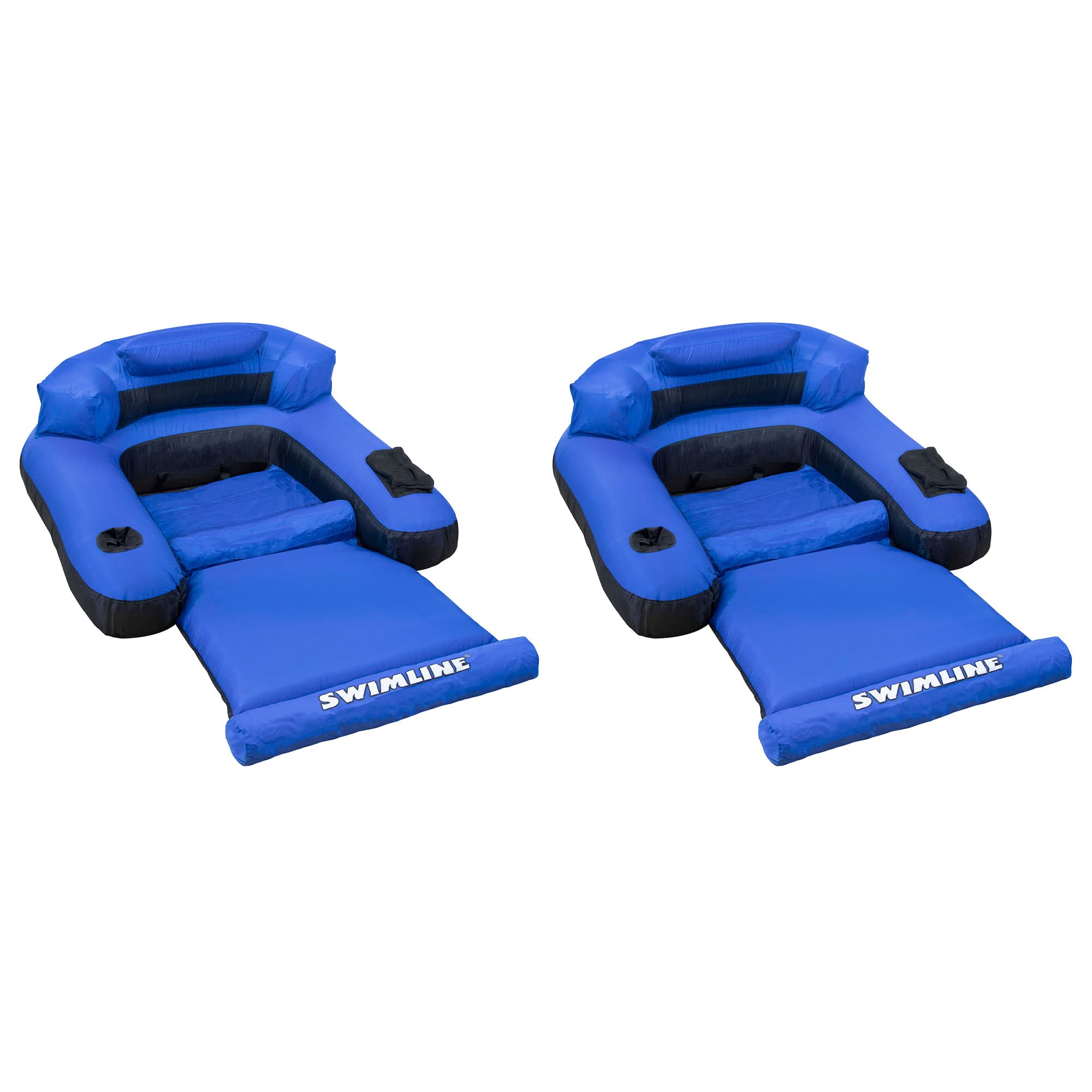 Foto 2 pulgar | Tumbona Inflable para Piscina Swimline Azul 2 Piezas - Venta Internacional