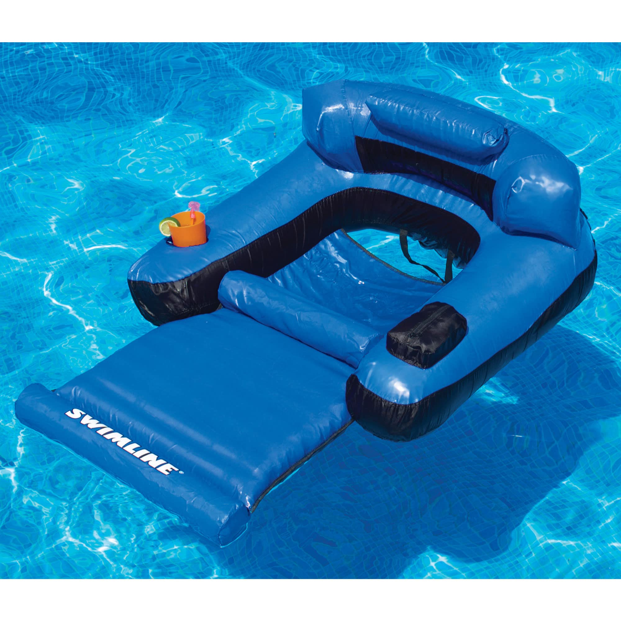 Foto 5 pulgar | Tumbona Inflable para Piscina Swimline Azul 2 Piezas - Venta Internacional