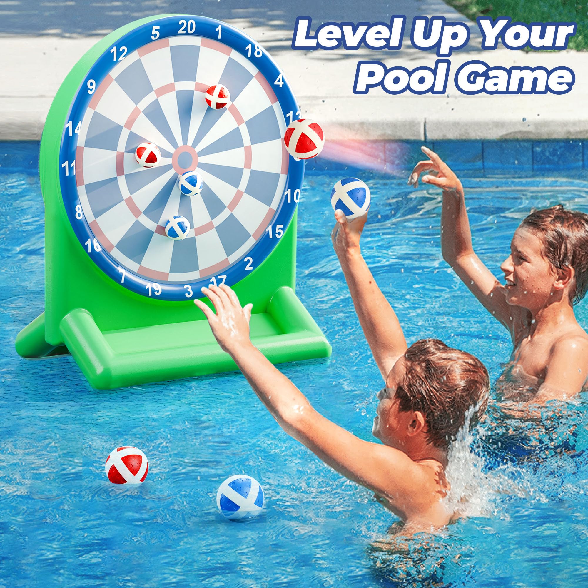 Foto 2 | Juego Acuático Inflable De Dardos Iplay Ilearn Pool Wave - Venta Internacional.