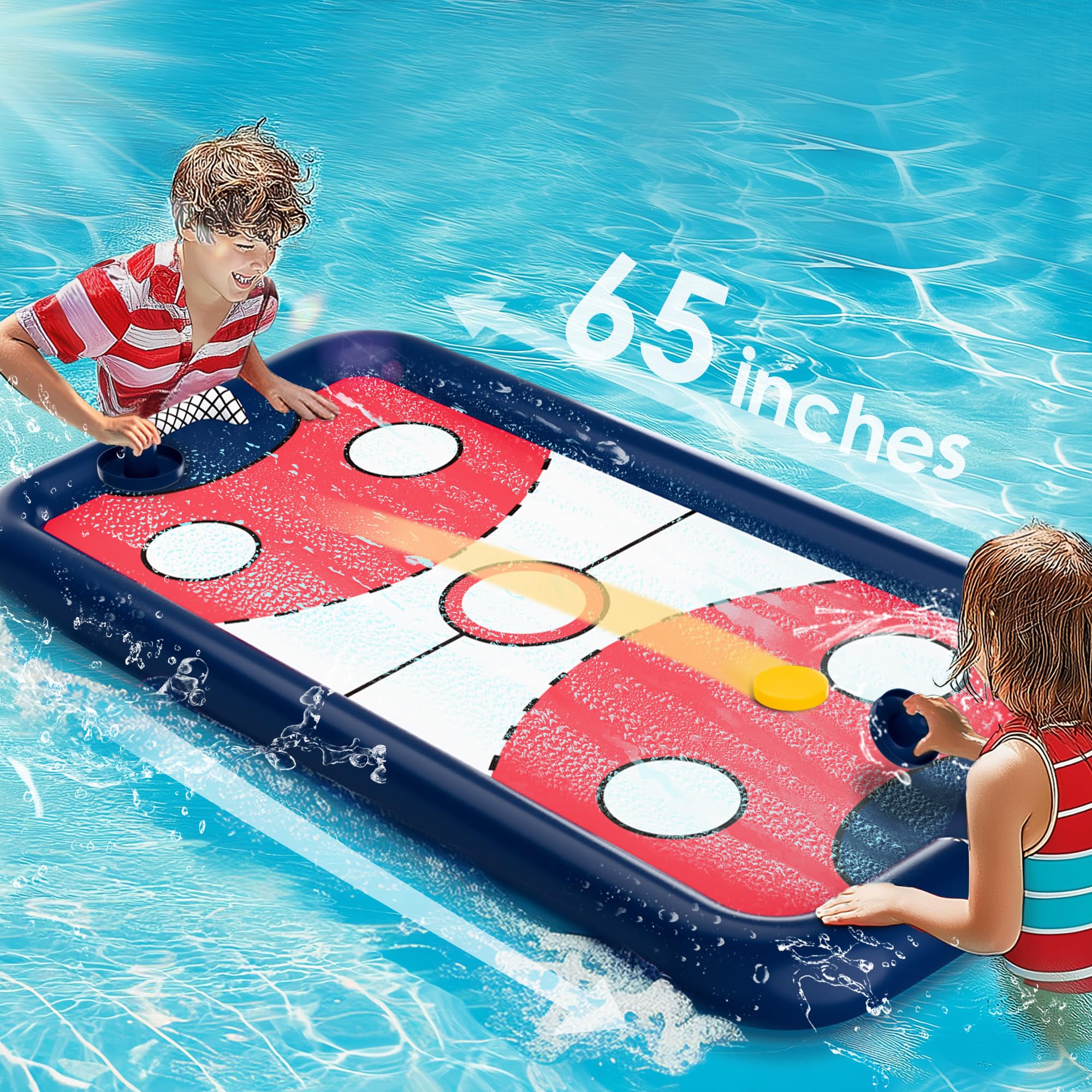 Foto 1 | Juego De Hockey Pool Wave Iplay Ilearn Inflable Para Niños - Venta Internacional.
