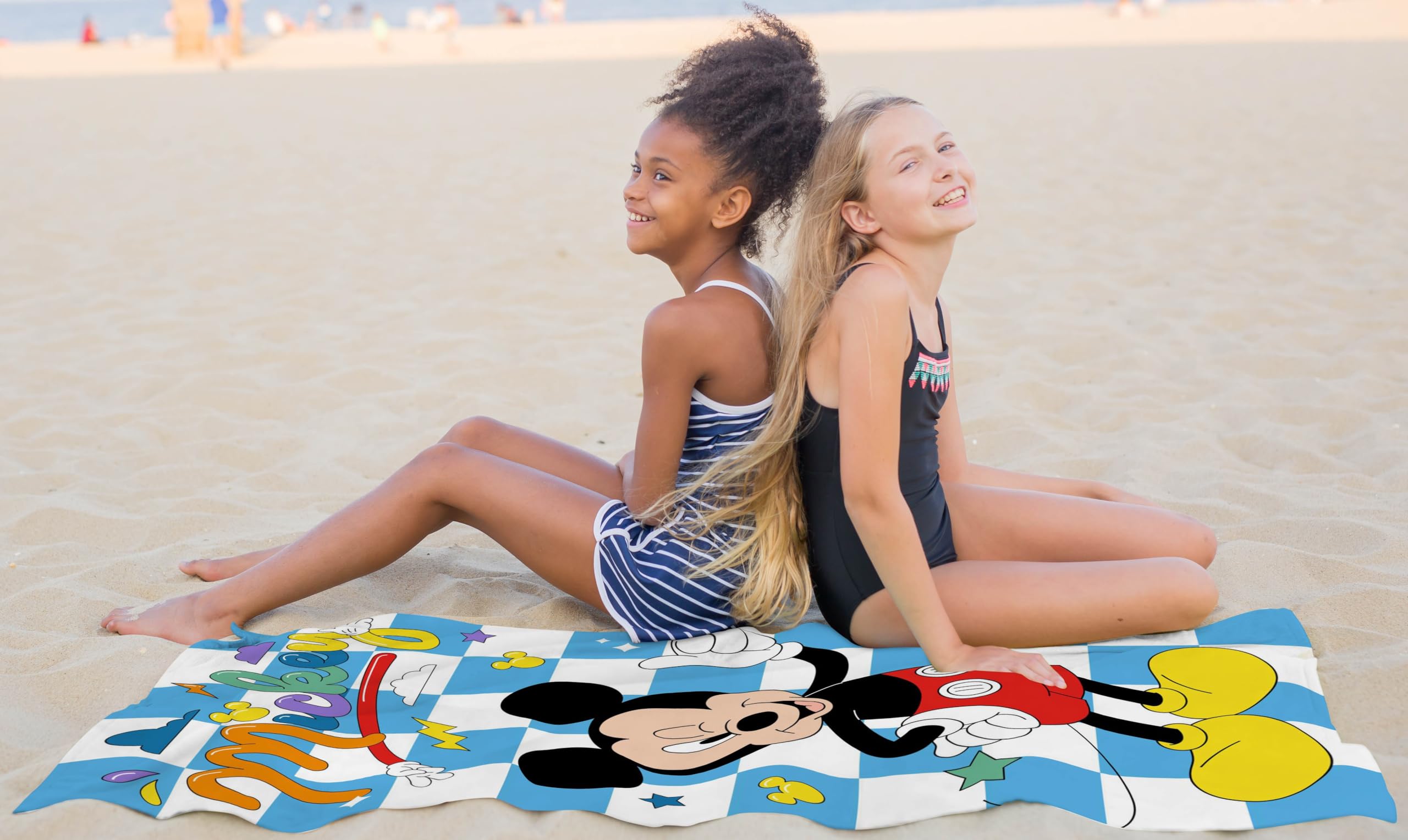 Foto 5 | Toalla De Playa Jay Franco Disney Mickey Mouse A Cuadros Para Niños - Venta Internacional.