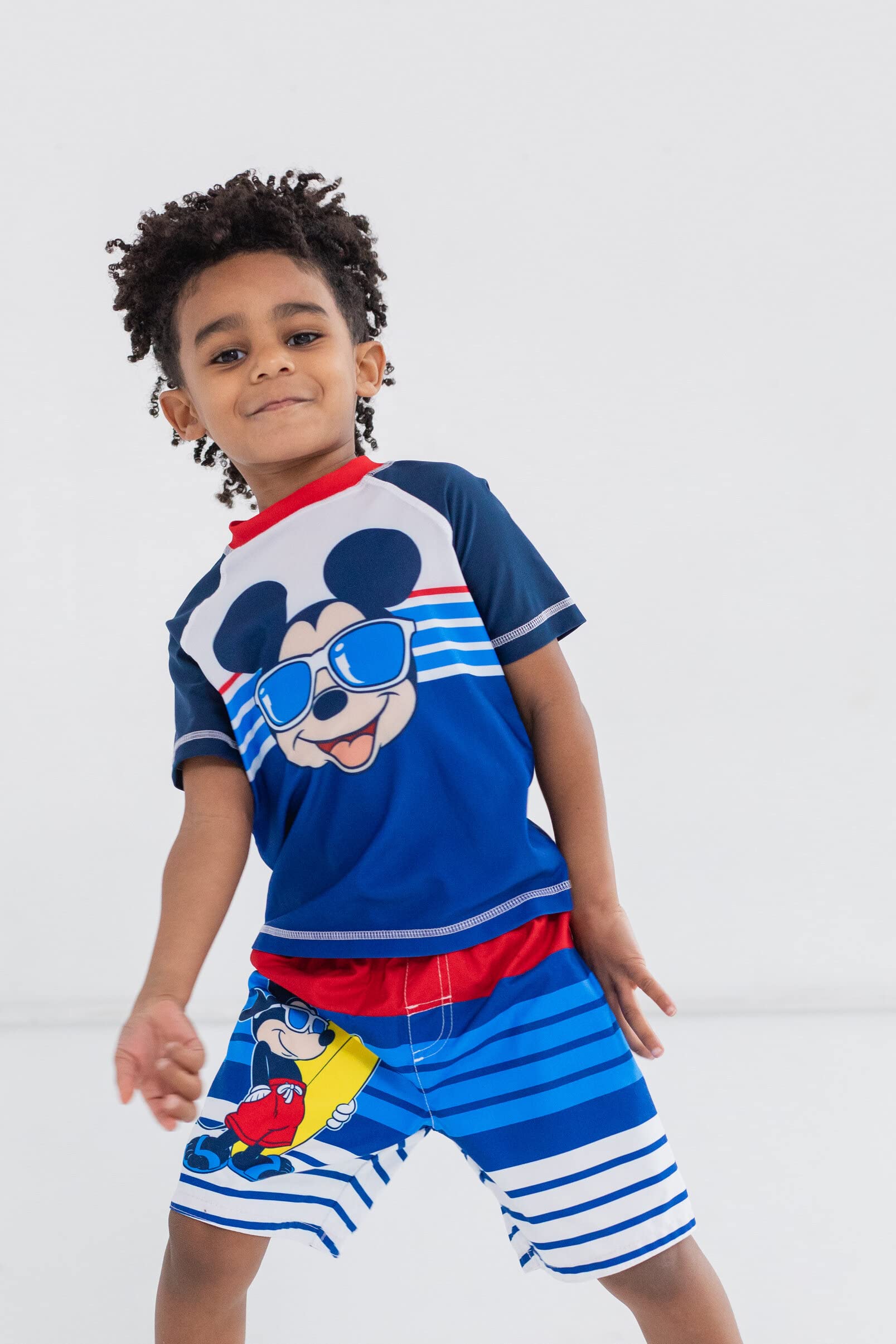 Foto 3 pulgar | Set De Baño Disney Mickey Mouse Rash Guard Y Bañador 3t - Venta Internacional.