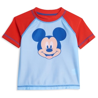 Foto 4 | Set De Baño Disney Mickey Mouse Rash Guard Para Bebés Niños De 12 M, Azul - Venta Internacional.