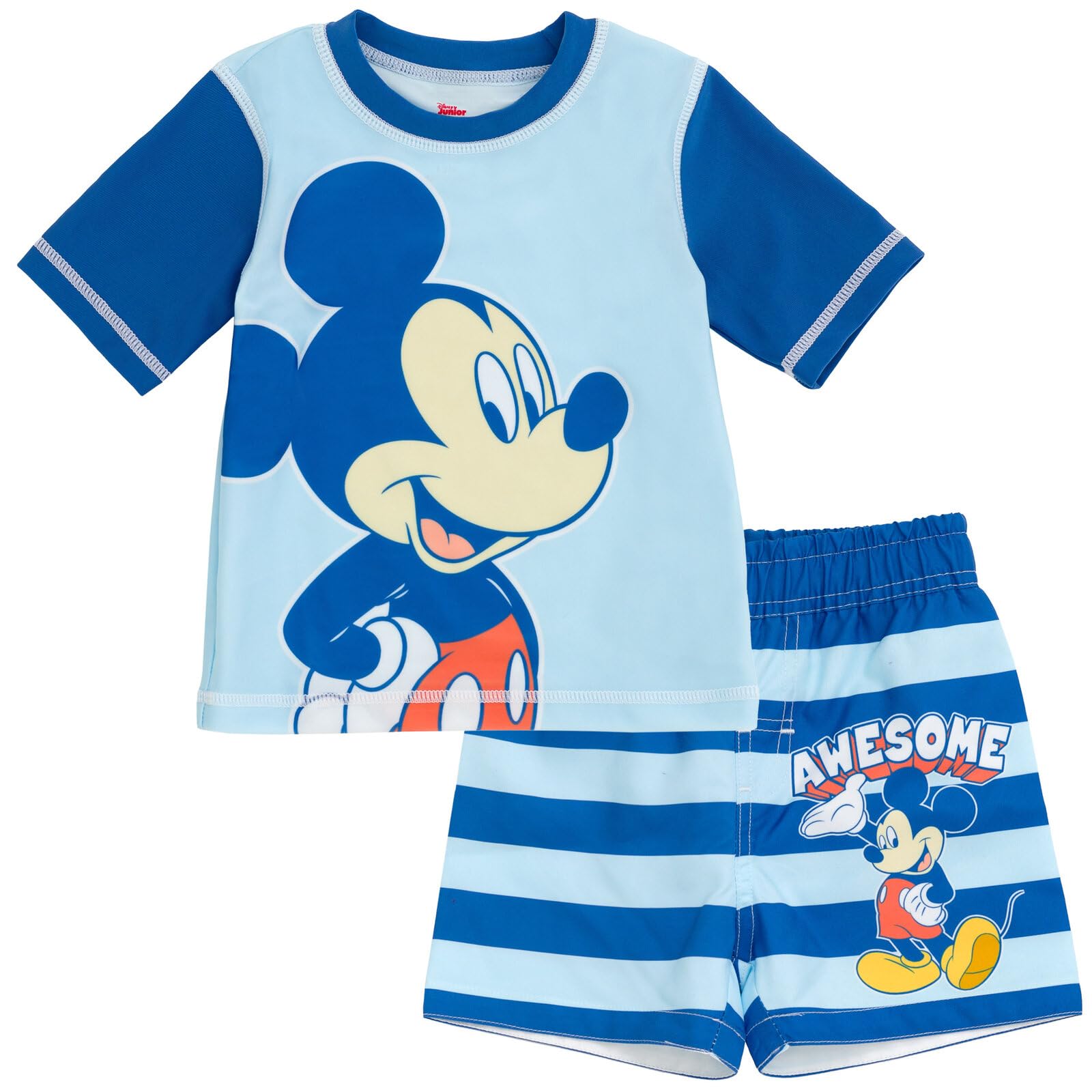 Foto 2 pulgar | Set De Baño Disney Mickey Mouse Rash Guard 5t Para Niños - Venta Internacional.