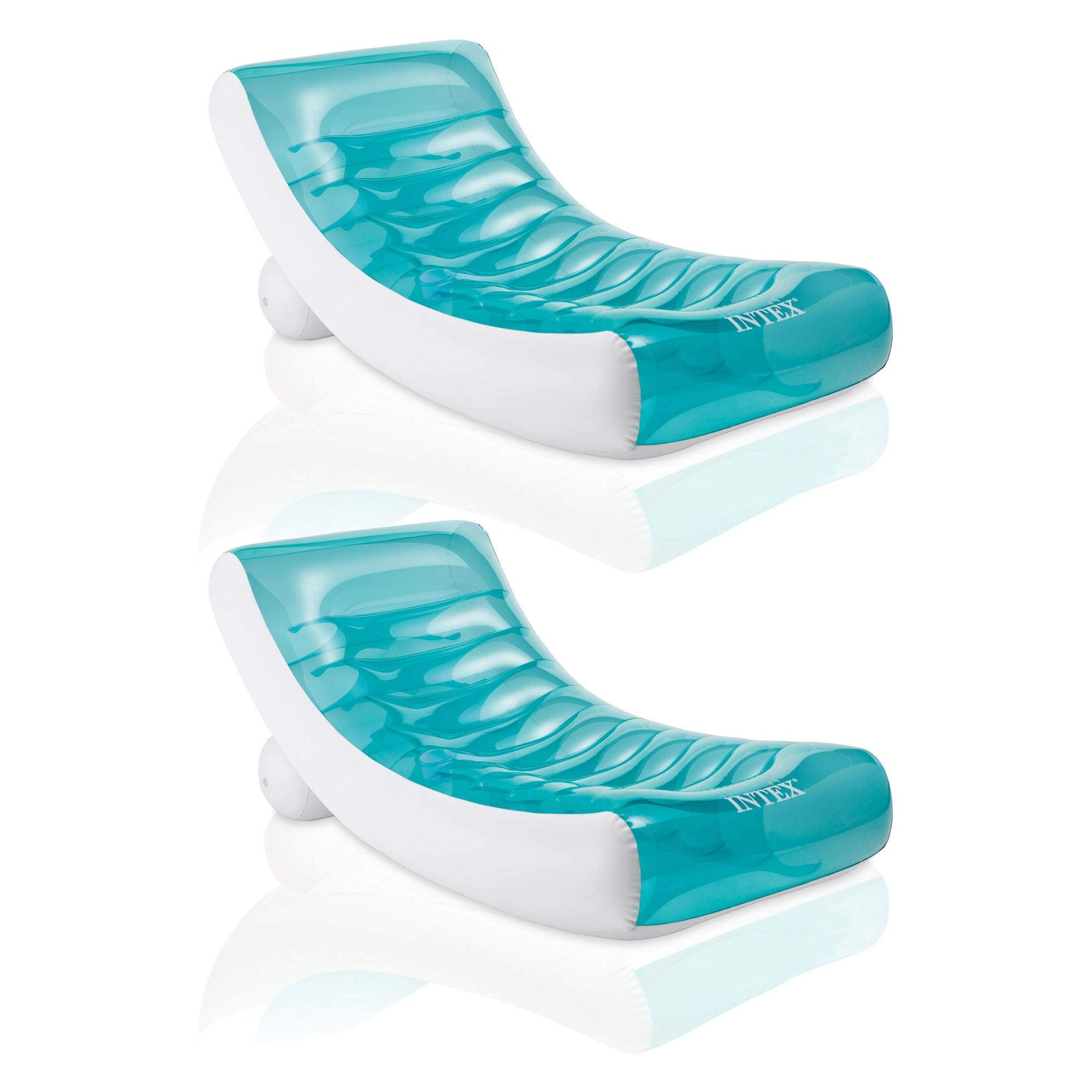 Foto 2 pulgar | Sillón Inflable Rockin' Lounge Para Piscina Y Balsa Flotante Intex, Paquete De 2 - Venta Internacional.