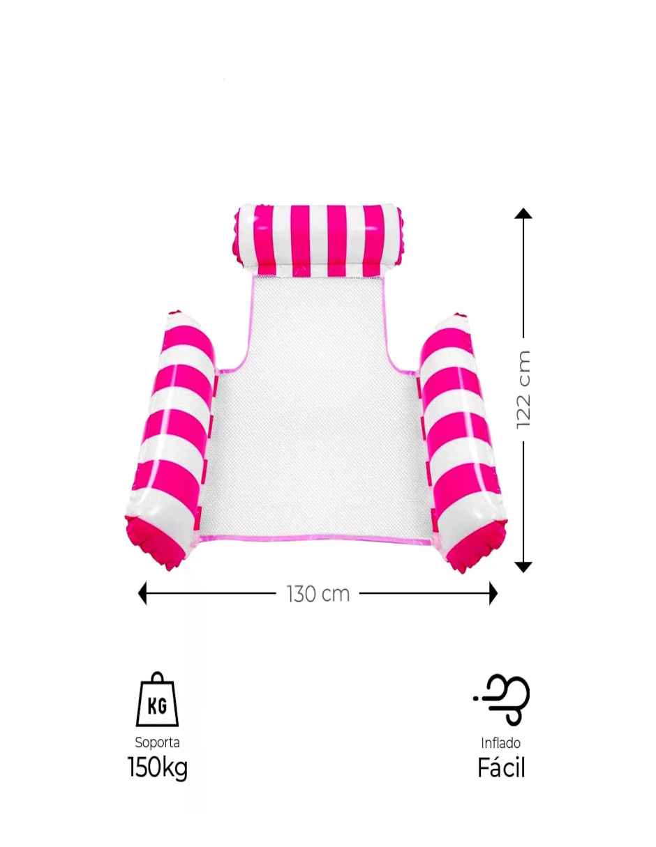Foto 4 pulgar | Inflable Para Piscina De Adulto Hamaca Flotante + Termo De Regalo Güish