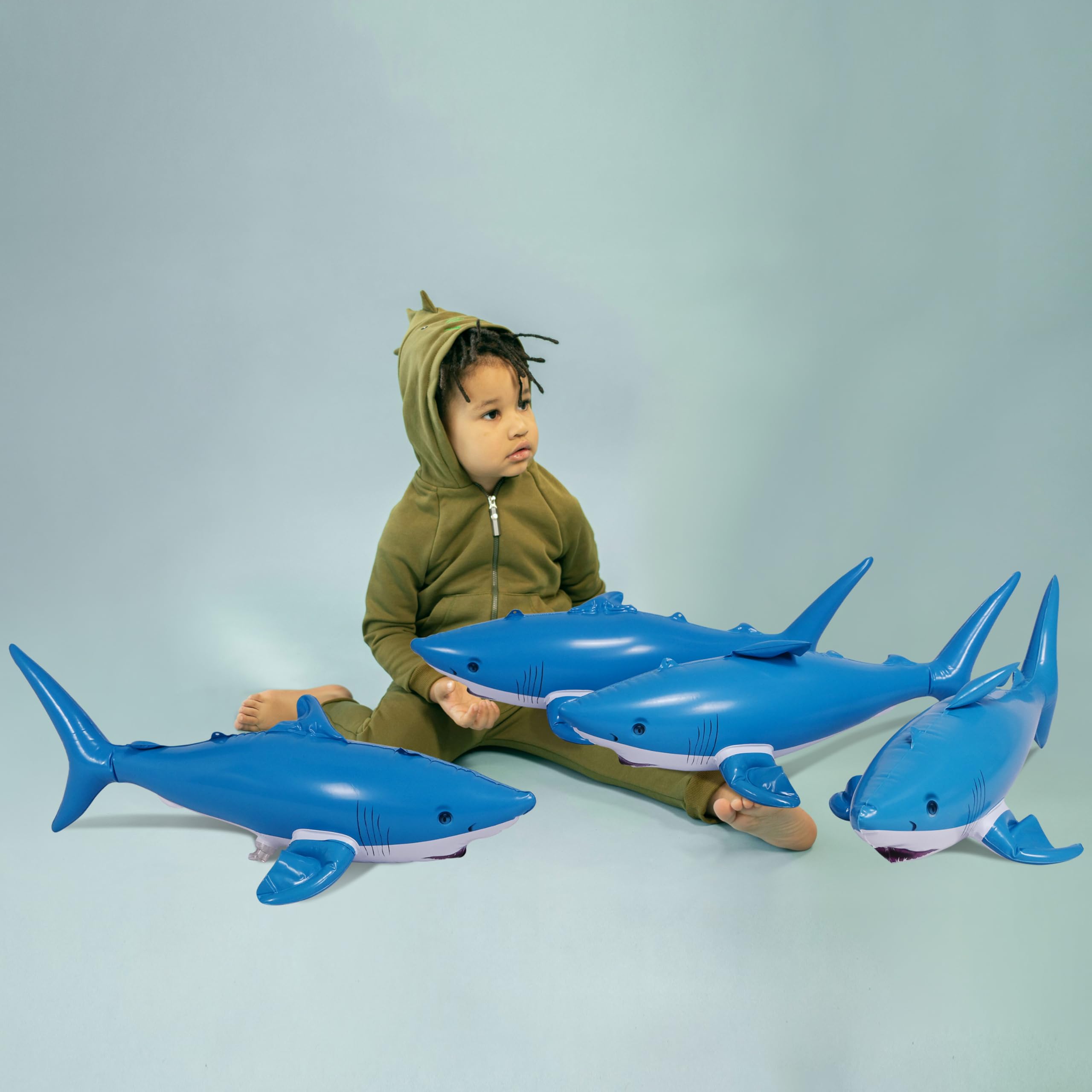 Foto 7 pulgar | Pack De 4 Creaciones Inflables Con Forma De Tiburón Y Jet Para Animales Acuáticos - Venta Internacional.