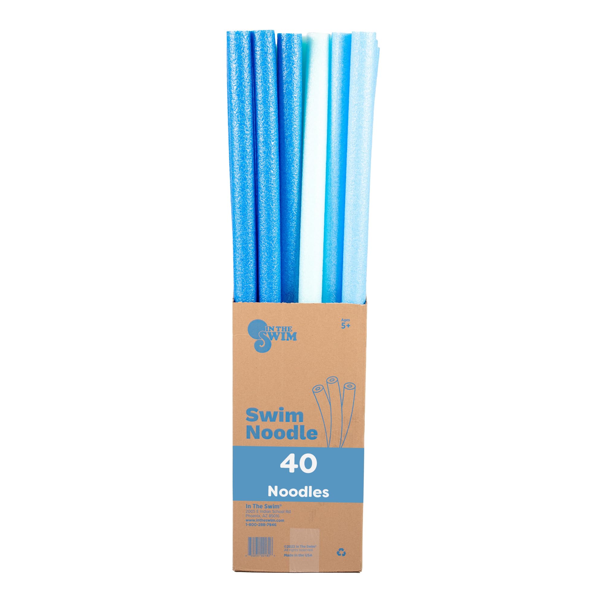 Pool Noodles In The Swim Super Swim, Paquete De 40 Unidades De 50 Cm, 3 Colores - Venta Internacional.