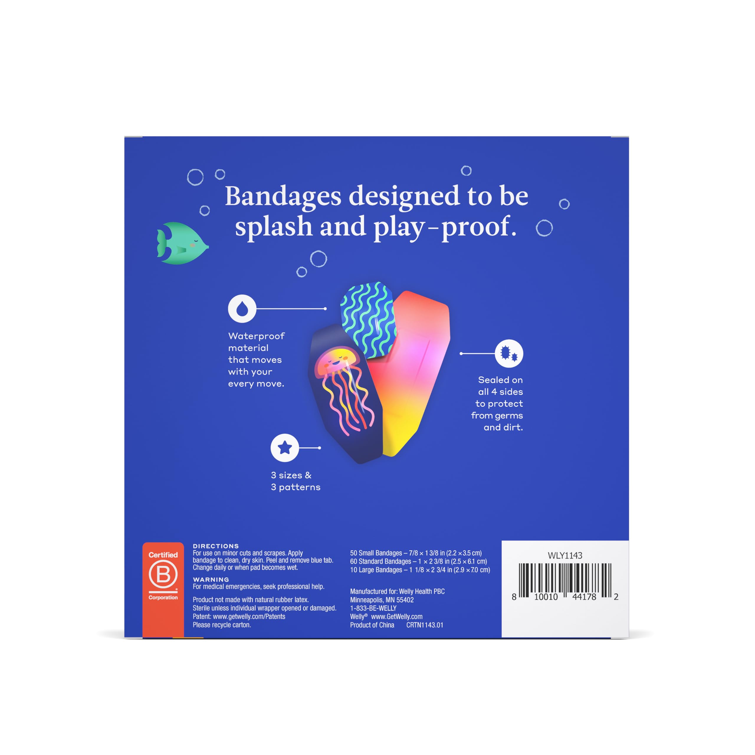 Foto 4 pulgar | Paquete De Recambio De Vendaje Impermeable Welly, 120 Unidades, Surtido - Venta Internacional.