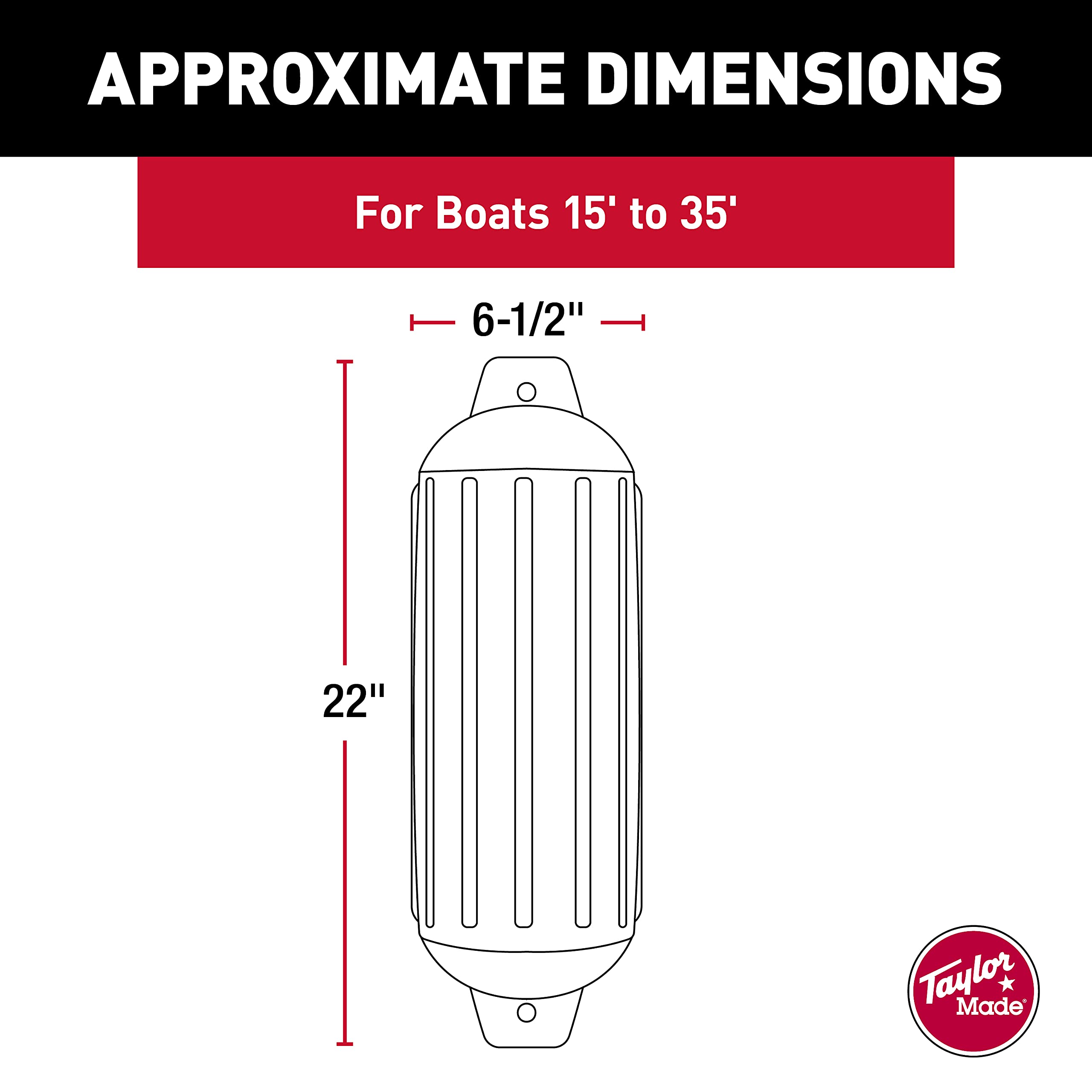 Foto 2 | Vinilo Inflable Boat Fender Taylor Made Super Gard, 6,5 X 22 - Venta Internacional.