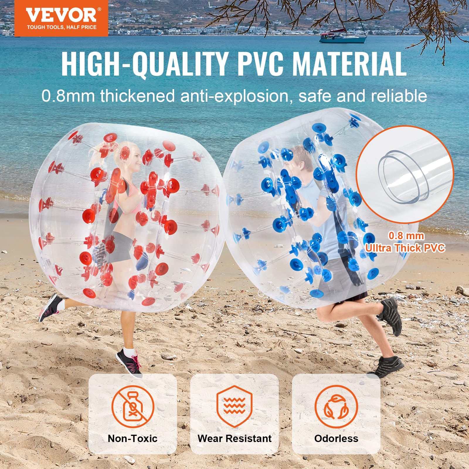 Foto 3 pulgar | Pelotas Inflables Vevor Body Sumo Zorb De 4 Pies/1,2 M, Paquete De 2 - Venta Internacional.