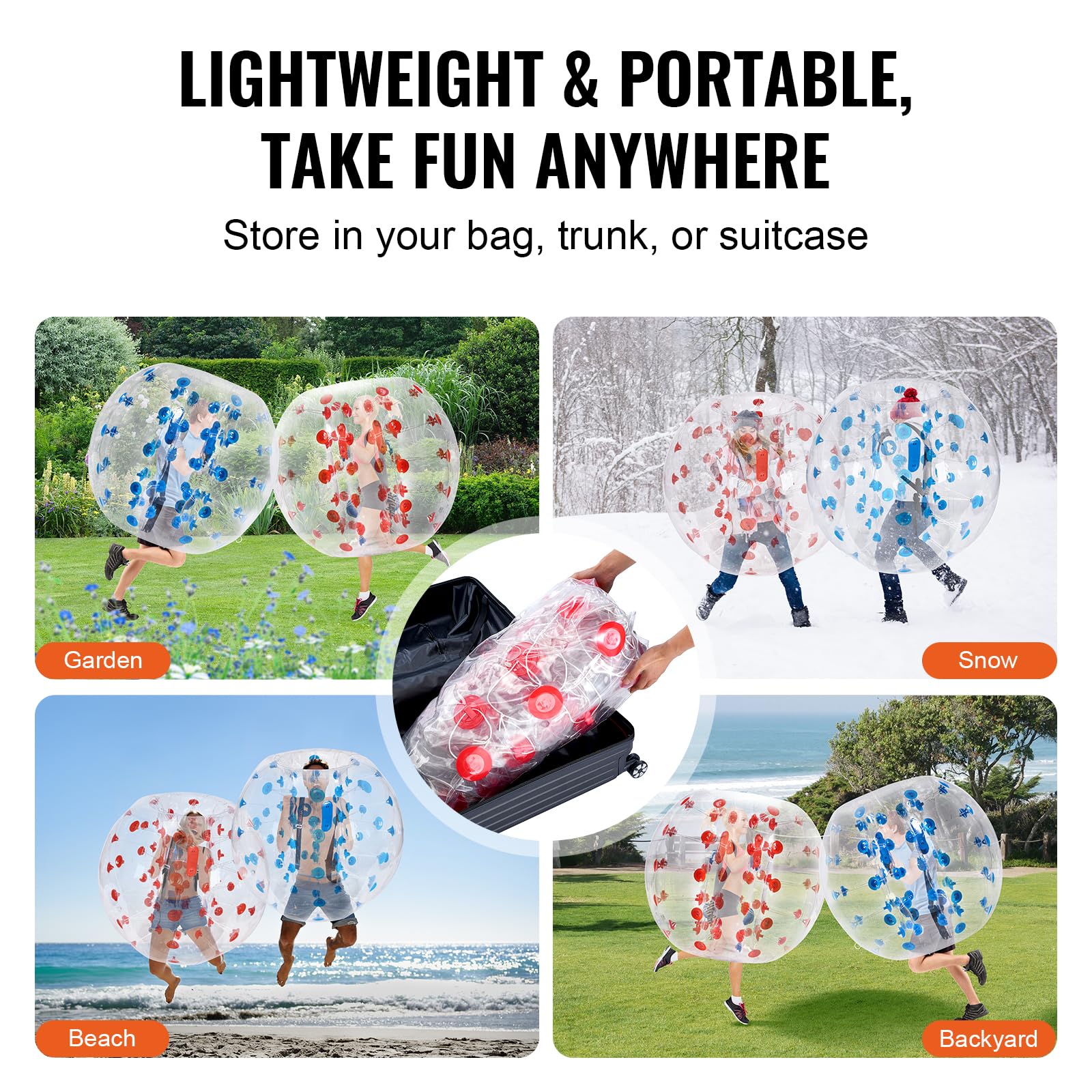 Foto 7 pulgar | Pelotas Inflables Vevor Body Sumo Zorb De 4 Pies/1,2 M, Paquete De 2 - Venta Internacional.