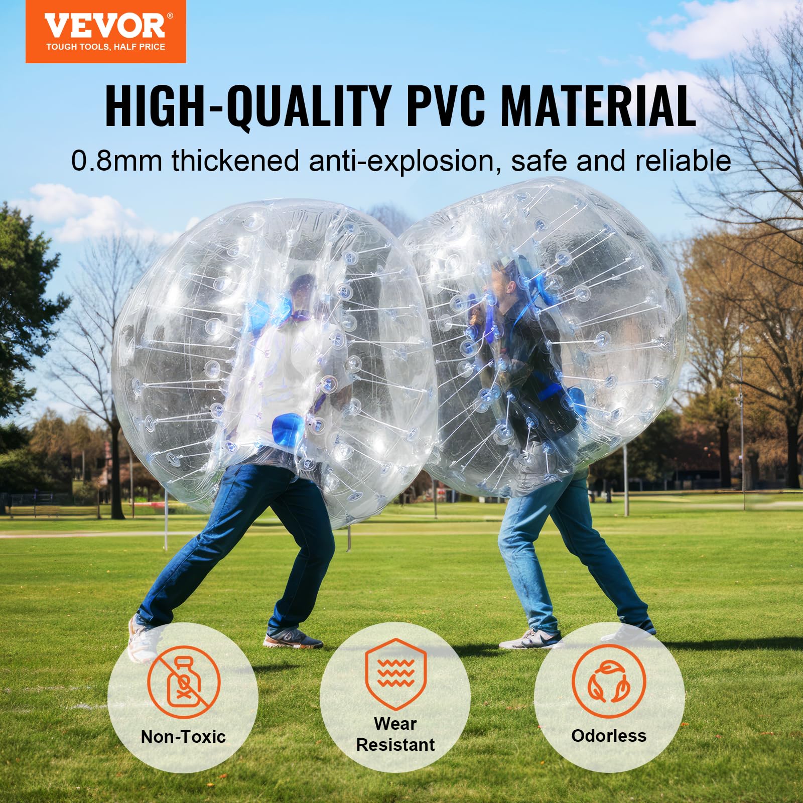 Foto 2 | Pelotas Inflables Vevor Body Sumo Zorb De 4 Pies/1,2 M, Paquete De 2 - Venta Internacional.