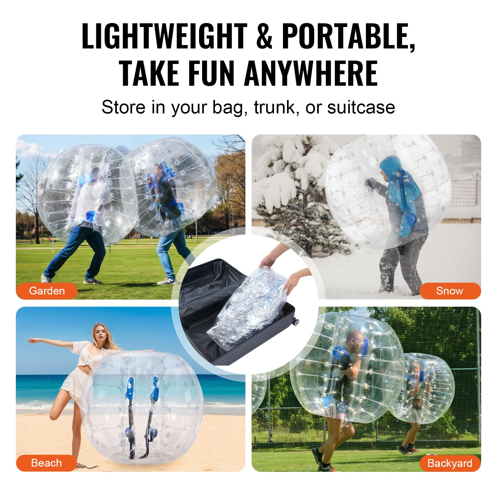 Foto 7 pulgar | Pelotas Inflables Vevor Body Sumo Zorb De 4 Pies/1,2 M, Paquete De 2 - Venta Internacional.