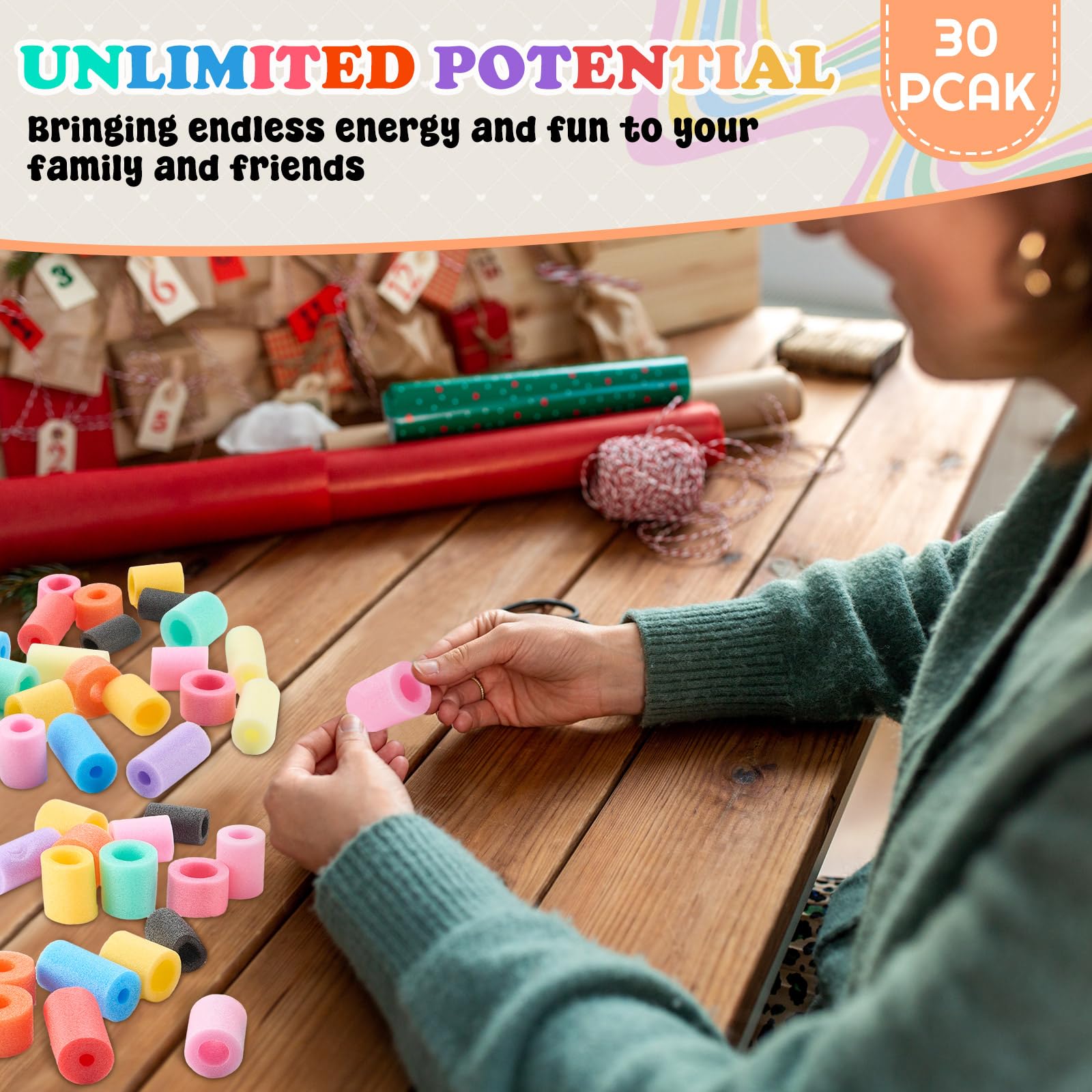 Foto 7 pulgar | Pool Noodles Frienda, 50 Unidades, Manualidades, Tamaño Pequeño, Multicolor - Venta Internacional.