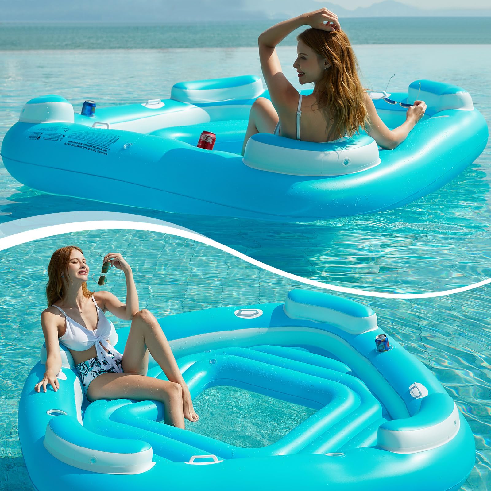 Foto 5 pulgar | Floating Island Float Jasonwell, Hinchable Para Piscina, Para 4 Personas - Venta Internacional.