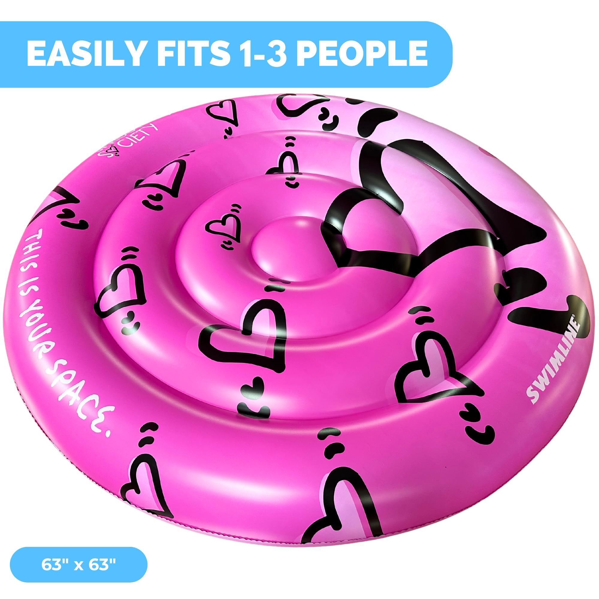 Foto 5 pulgar | Flotador Para Piscina Swimline Sprout Society Heart Island, 160 Cm, Para Adultos - Venta Internacional.