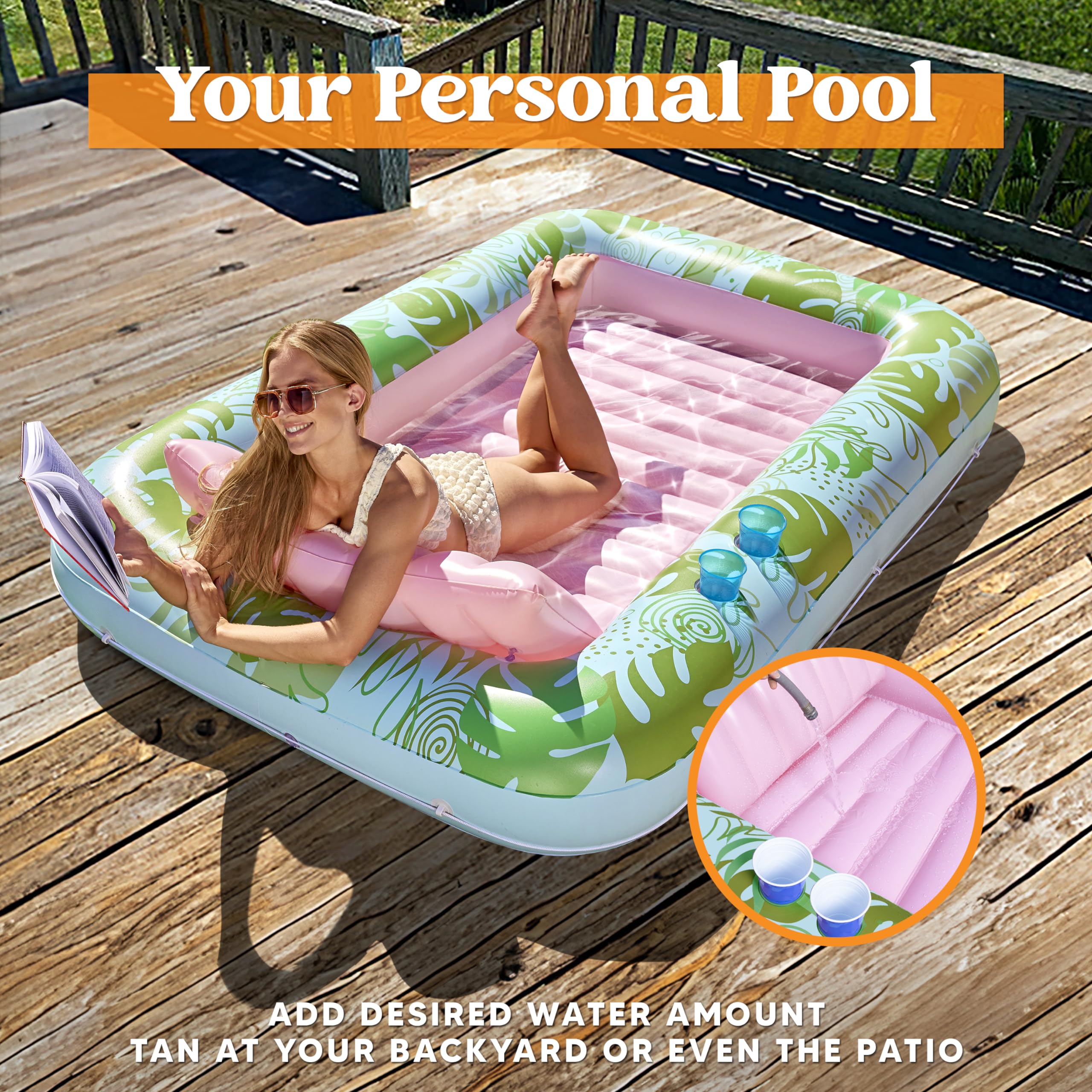 Foto 4 pulgar | Tumbona Inflable Para Bronceado Float Sloosh Xl Para Adultos - Venta Internacional.