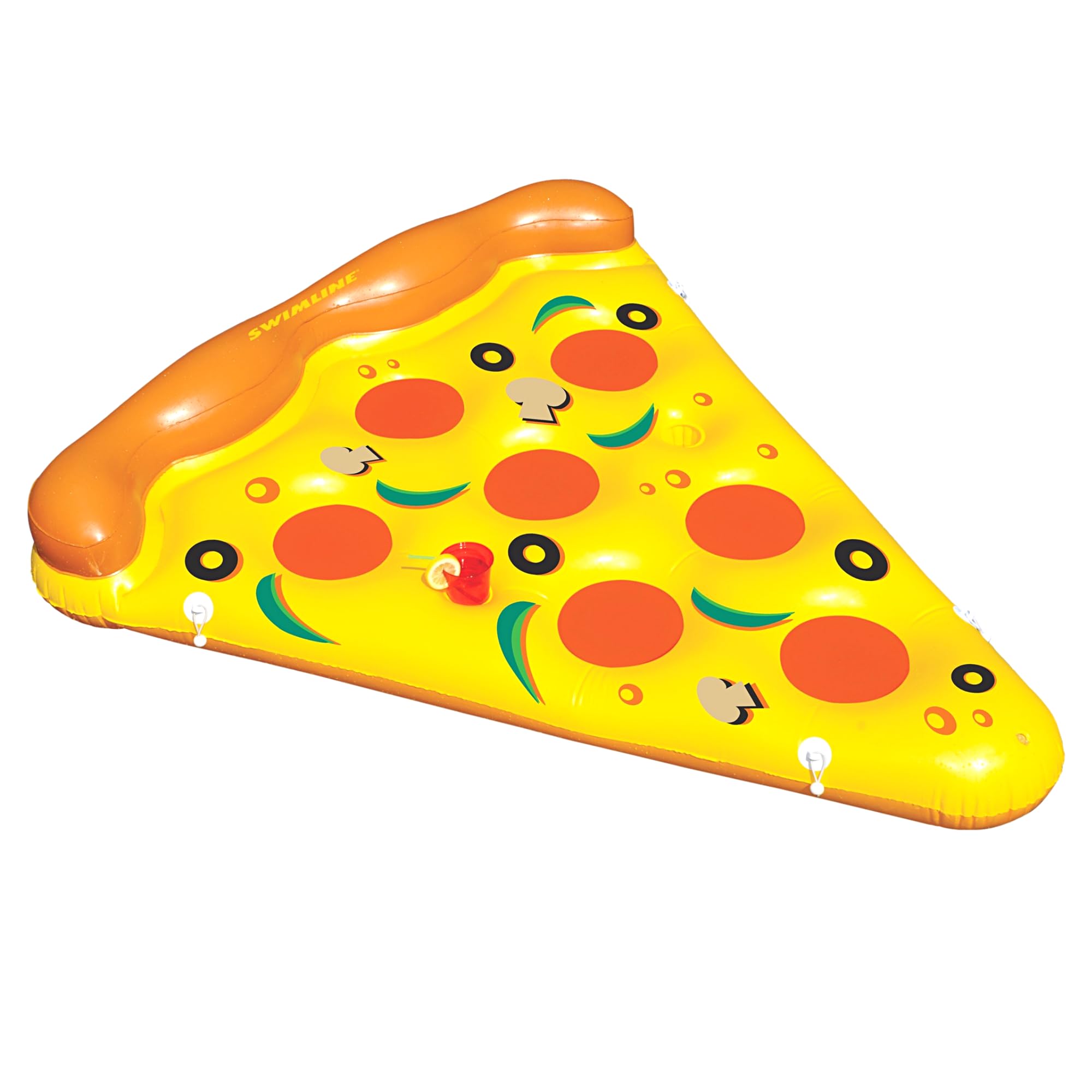 Foto 2 pulgar | Rebanada De Pizza Inflable Pool Float Swimline Con Portavasos - Venta Internacional.