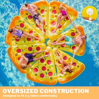 Foto 5 | Rebanada De Pizza Inflable Pool Float Swimline Con Portavasos - Venta Internacional.