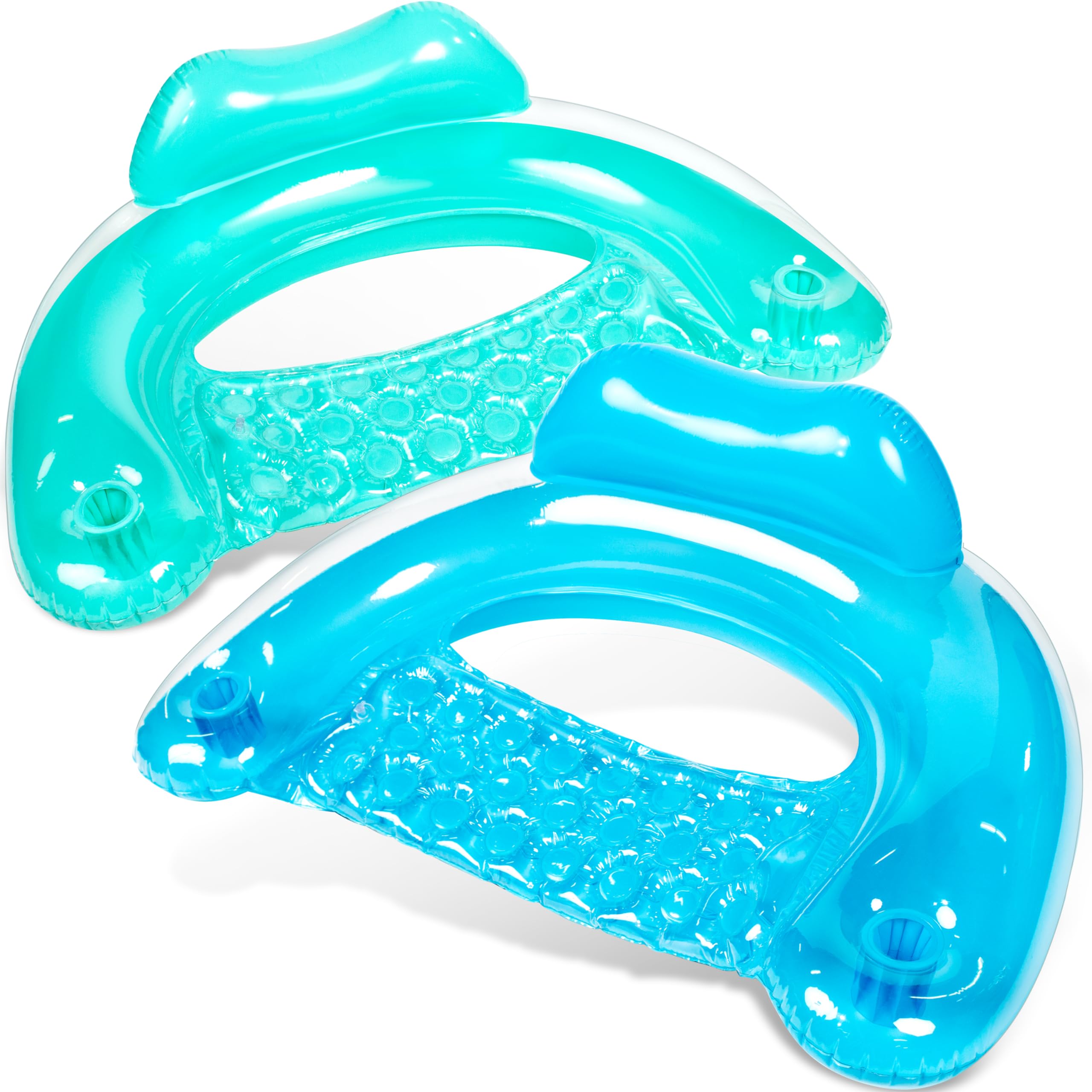 Foto 2 pulgar | Flotadores Inflables Para Piscina Sloosh Para Adultos, Paquete De 2 Con Portavasos - Venta Internacional.