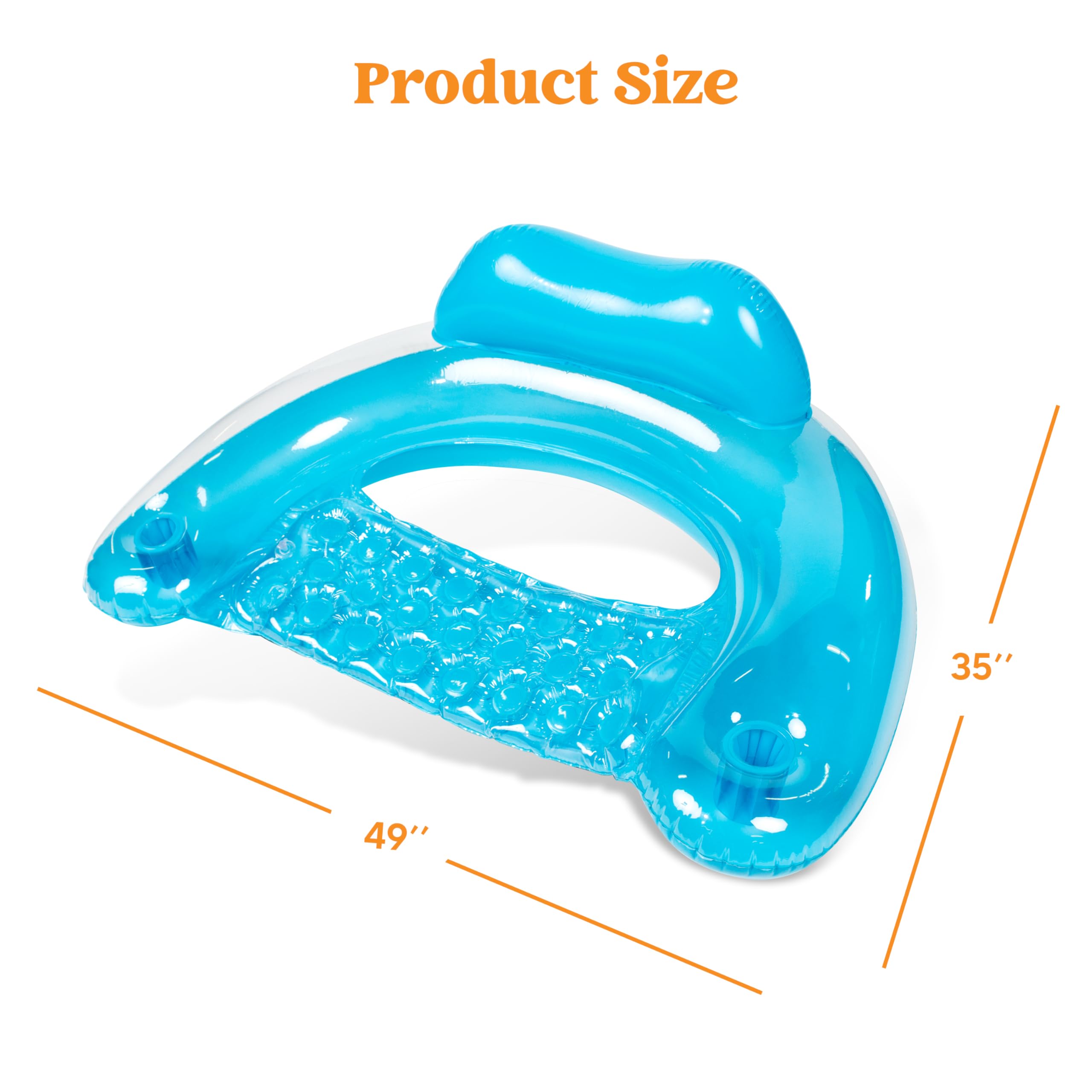 Foto 7 pulgar | Flotadores Inflables Para Piscina Sloosh Para Adultos, Paquete De 2 Con Portavasos - Venta Internacional.