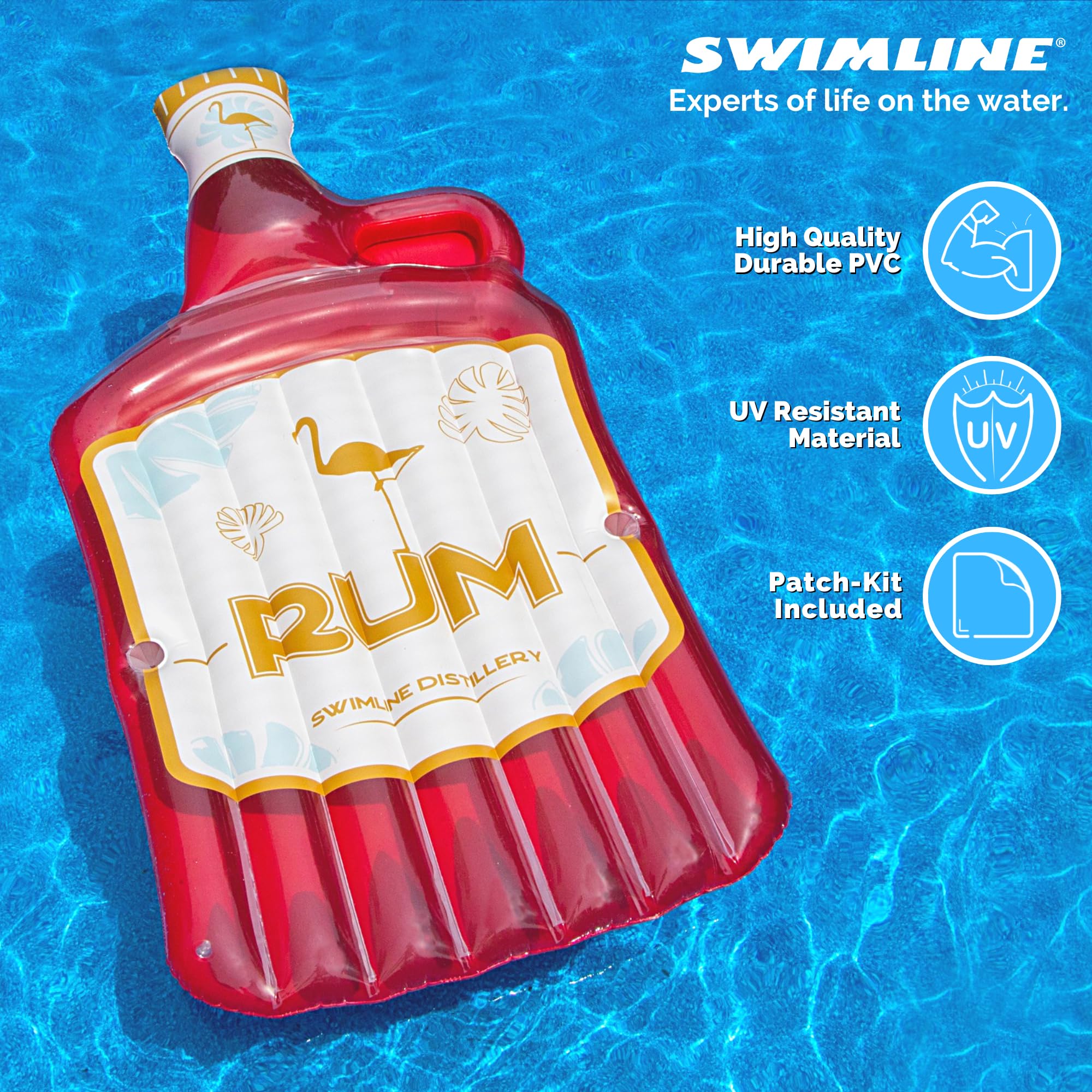 Foto 6 pulgar | Pool Island Swimline Rum Runner, Color Rojo, 105 X 54 Pulgadas - Venta Internacional.