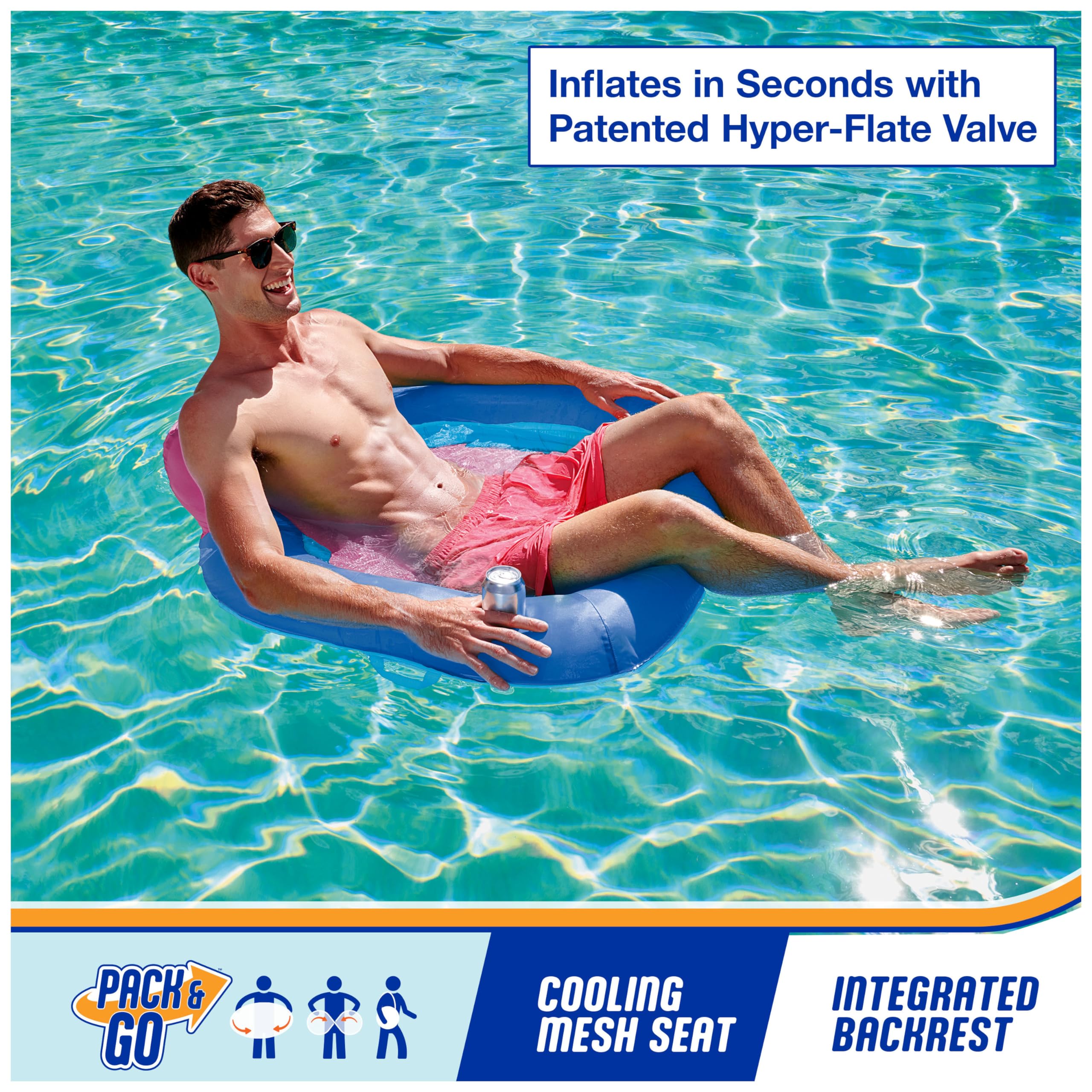 Foto 2 | Asiento Solar Pool Float Swimways Spring Float De Primera Calidad Para Adultos - Venta Internacional.