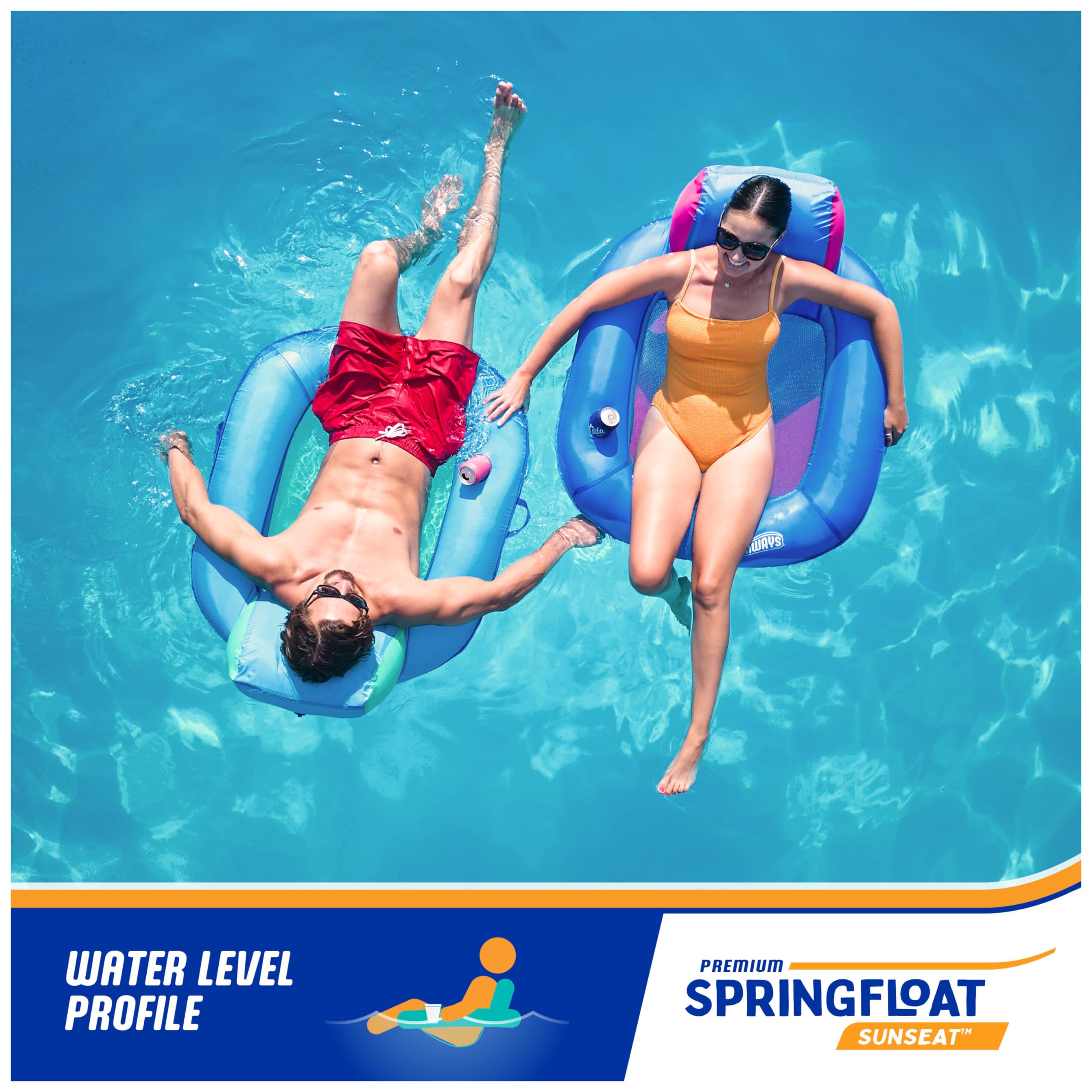 Foto 5 | Asiento Solar Pool Float Swimways Spring Float De Primera Calidad Para Adultos - Venta Internacional.