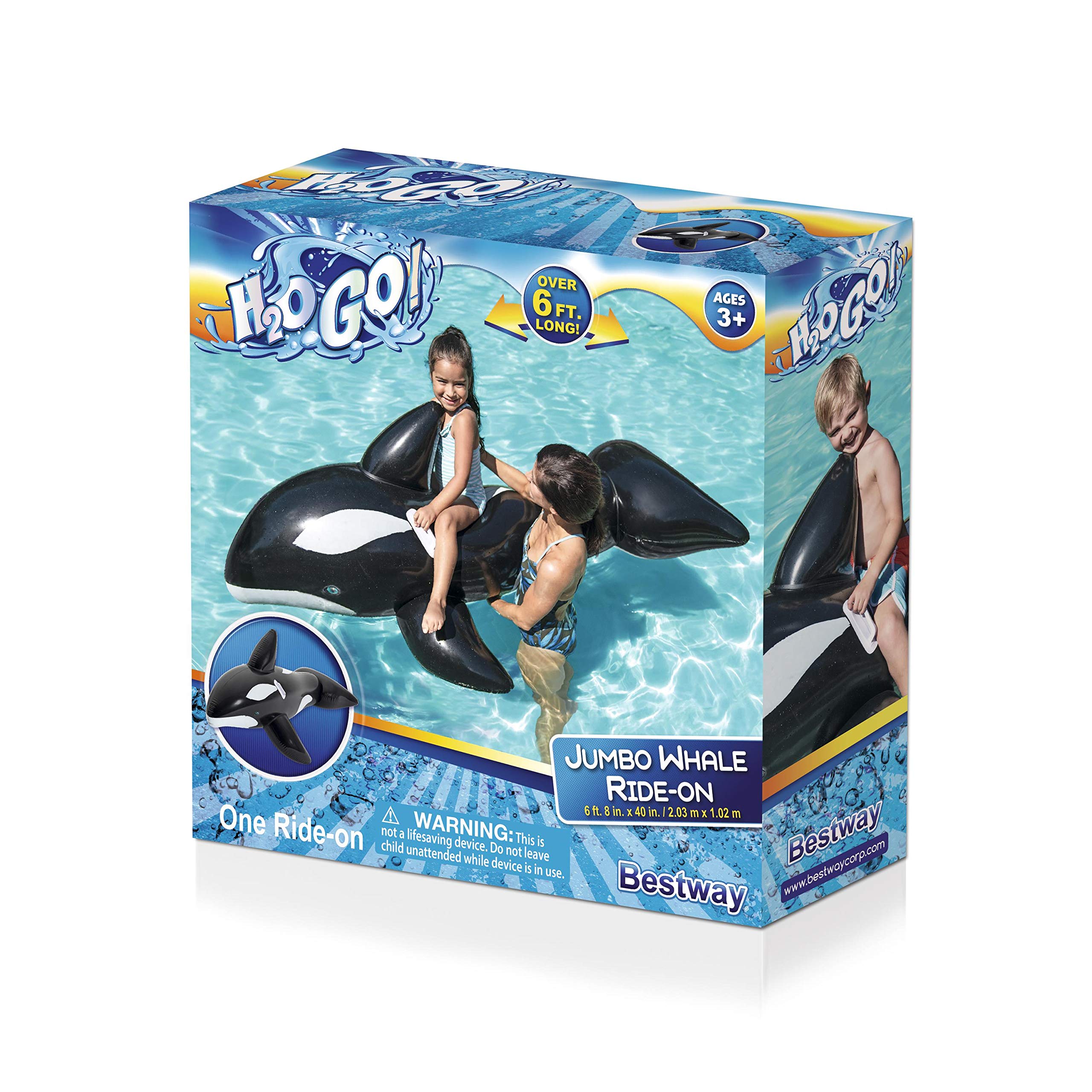 Foto 7 | Flotador Inflable Para Piscina Bestway H2ogo! Jinete De Ballenas Gigantes - Venta Internacional.