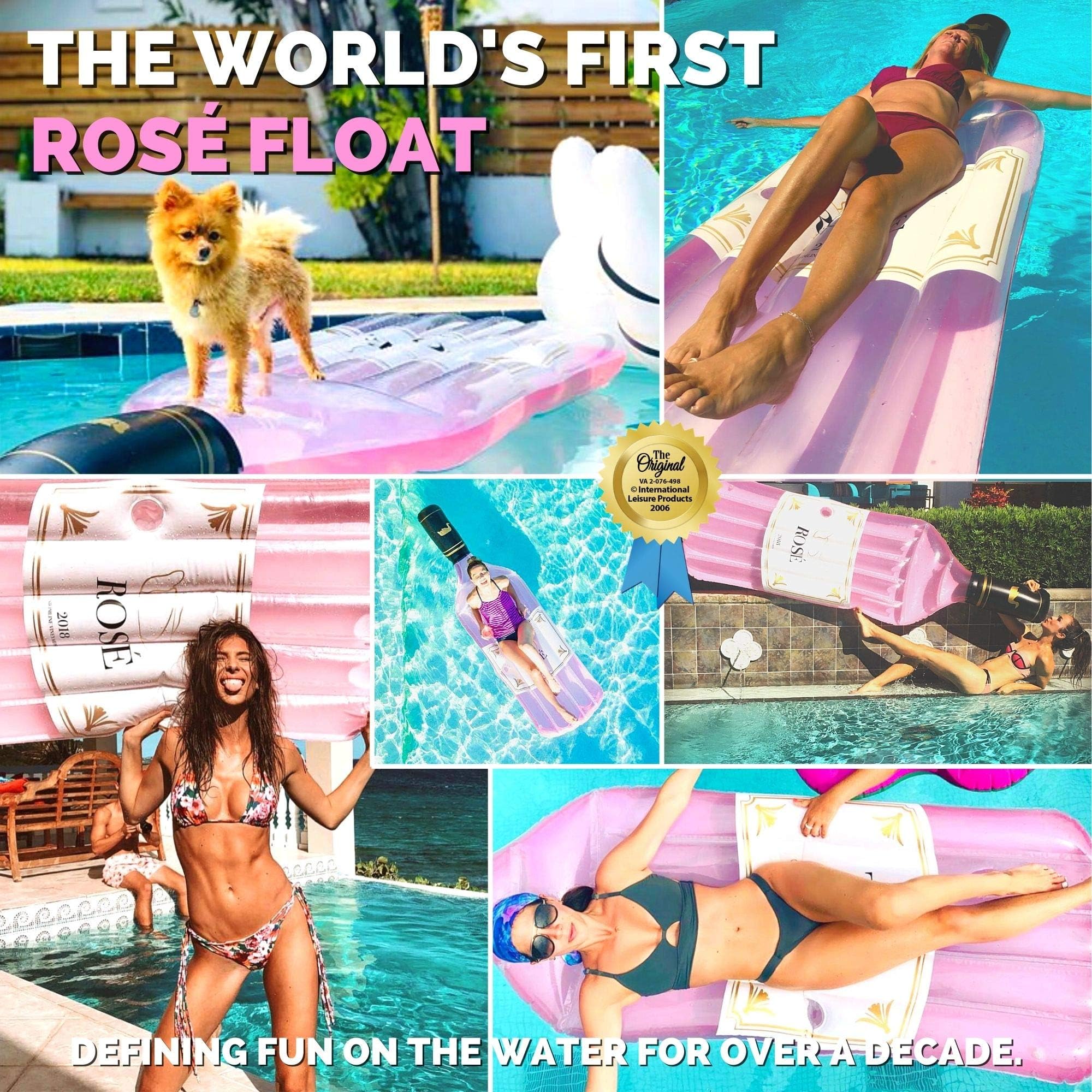 Foto 5 pulgar | Tumbona Flotante Inflable Swimline Rosé Classic Edition - Venta Internacional.