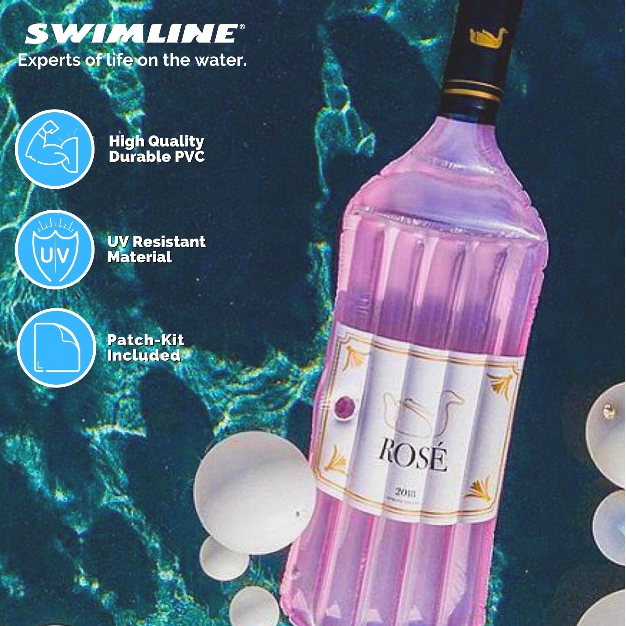 Foto 8 pulgar | Tumbona Flotante Inflable Swimline Rosé Classic Edition - Venta Internacional.