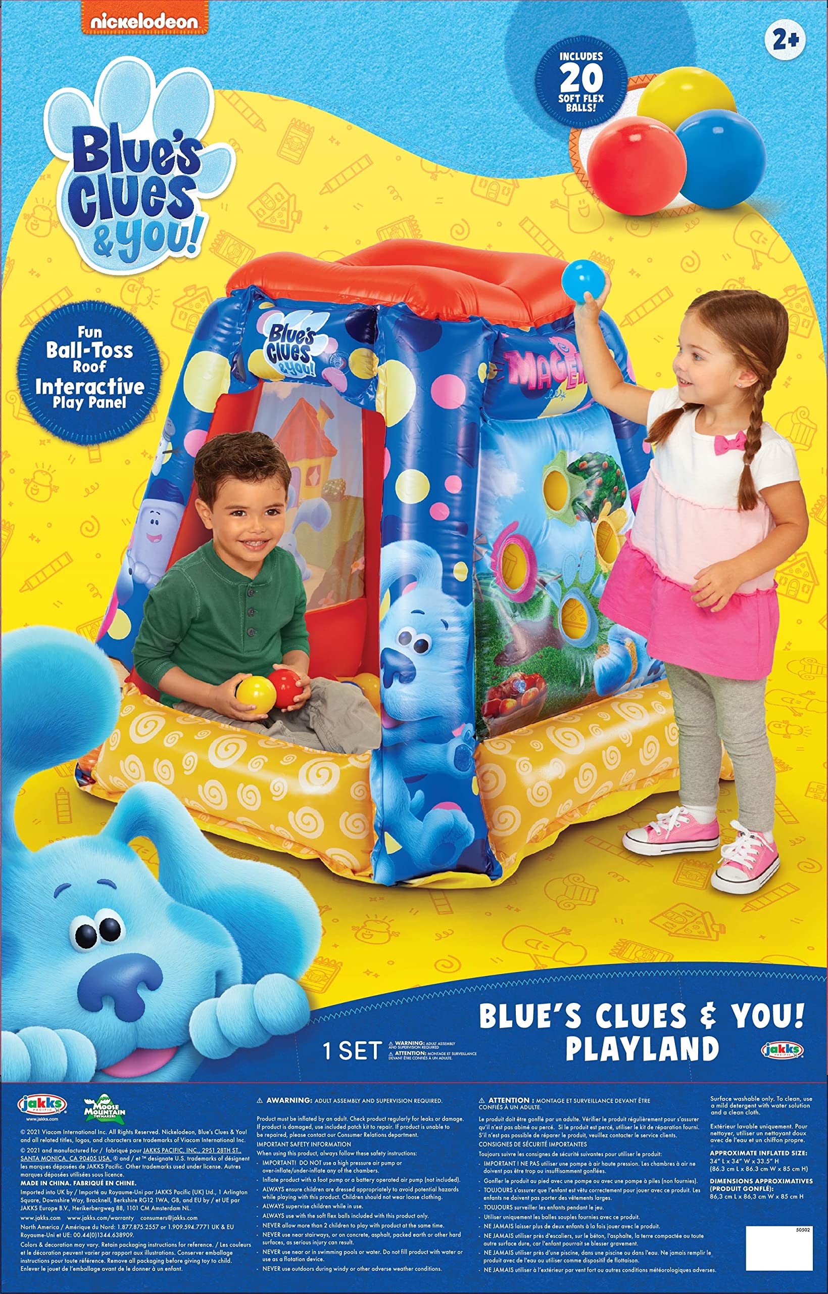 Foto 5 pulgar | ¡ball Pit Blues Te Da Pistas! Niño Inflable Con 20 Pelotas - Venta Internacional.