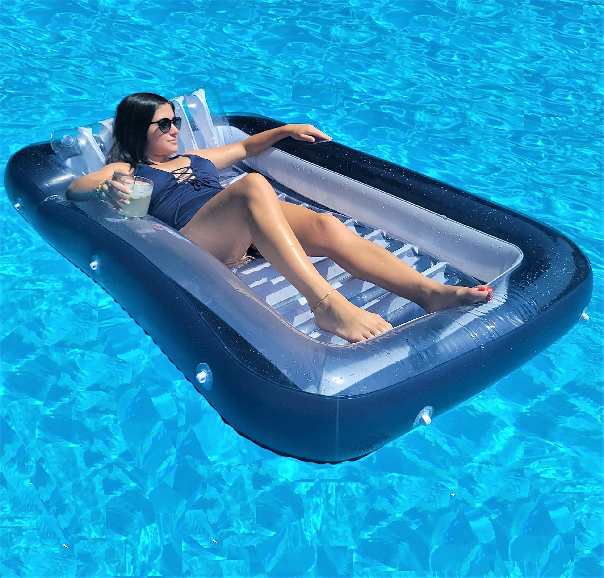 Foto 5 pulgar | Tumbona Inflable Para Bronceado Galvanox, 70 X 49 Cm, Con Almohada - Venta Internacional.