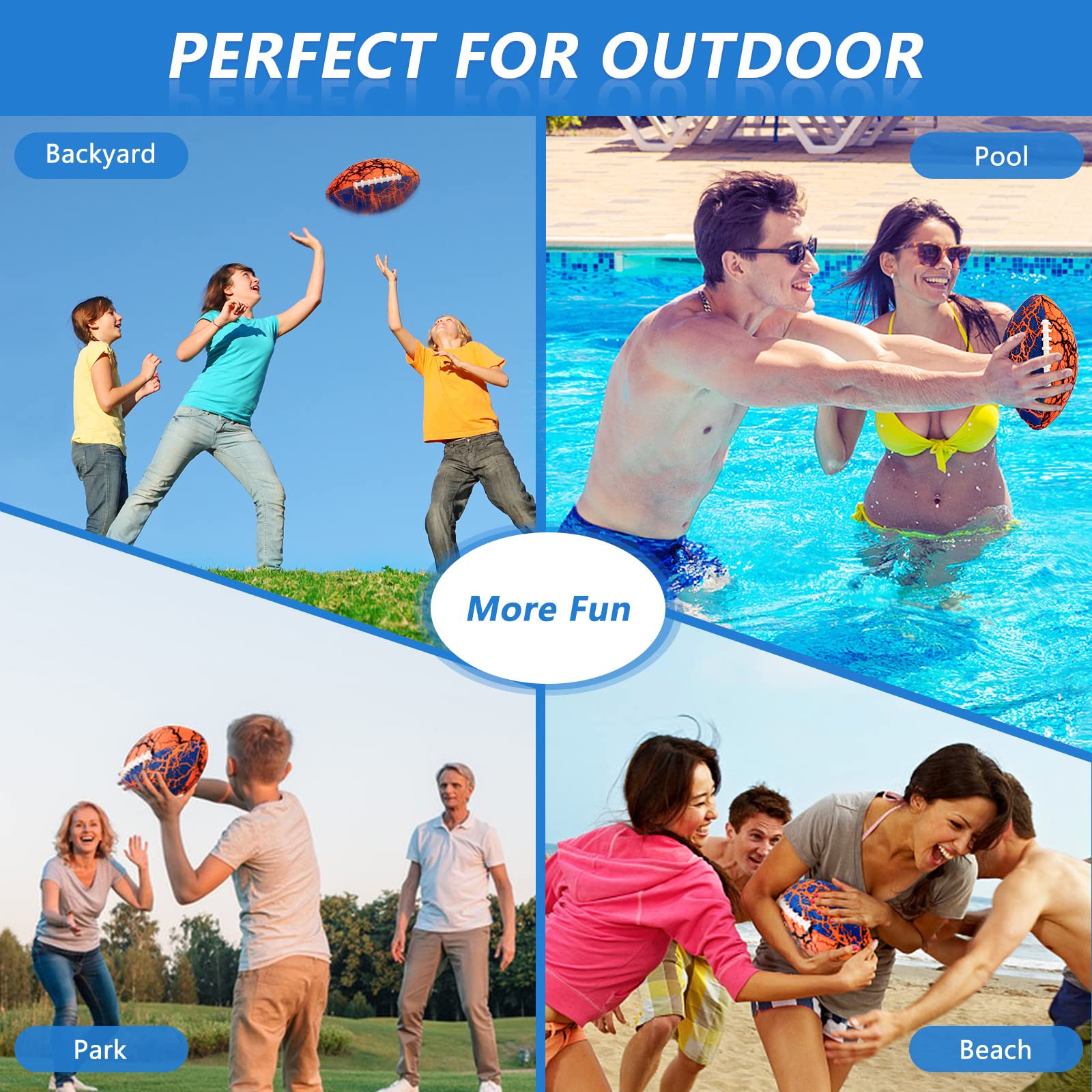 Foto 7 pulgar | Juguetes De Piscina Jasonwell Impermeables Para Fútbol Playa Con Bomba - Venta Internacional.