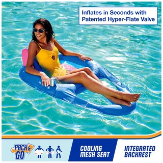 Foto 2 | Tumbona De Piscina Swimways Spring Float Premium, Reclinable Para Adultos - Venta Internacional.