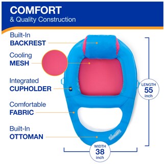 Foto 3 | Tumbona De Piscina Swimways Spring Float Premium, Reclinable Para Adultos - Venta Internacional.