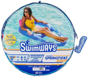 Foto 7 | Tumbona De Piscina Swimways Spring Float Premium, Reclinable Para Adultos - Venta Internacional.