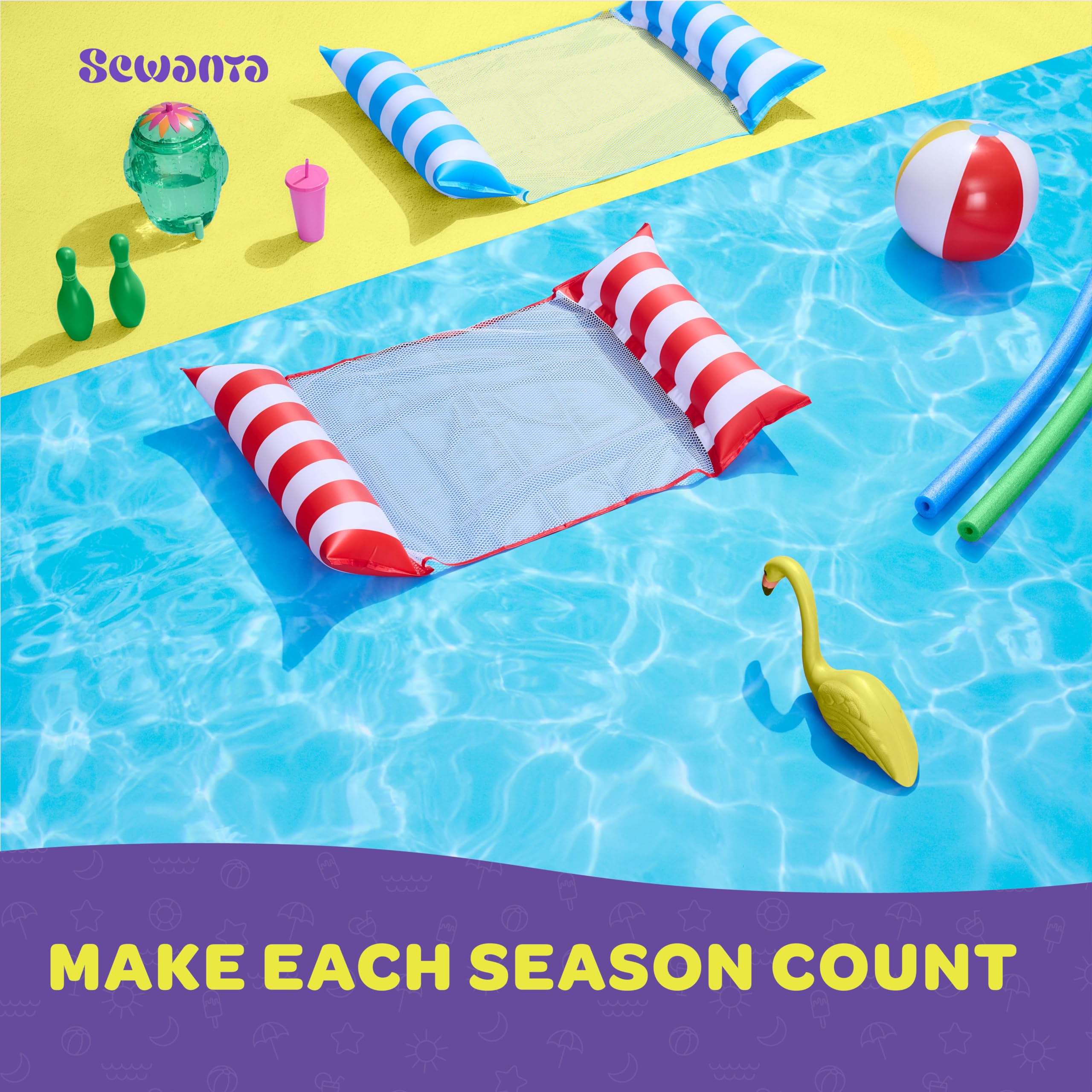 Foto 8 pulgar | Pack De 2 Hamacas Multiusos Sewanta De Pool Floats Para Adultos - Venta Internacional.