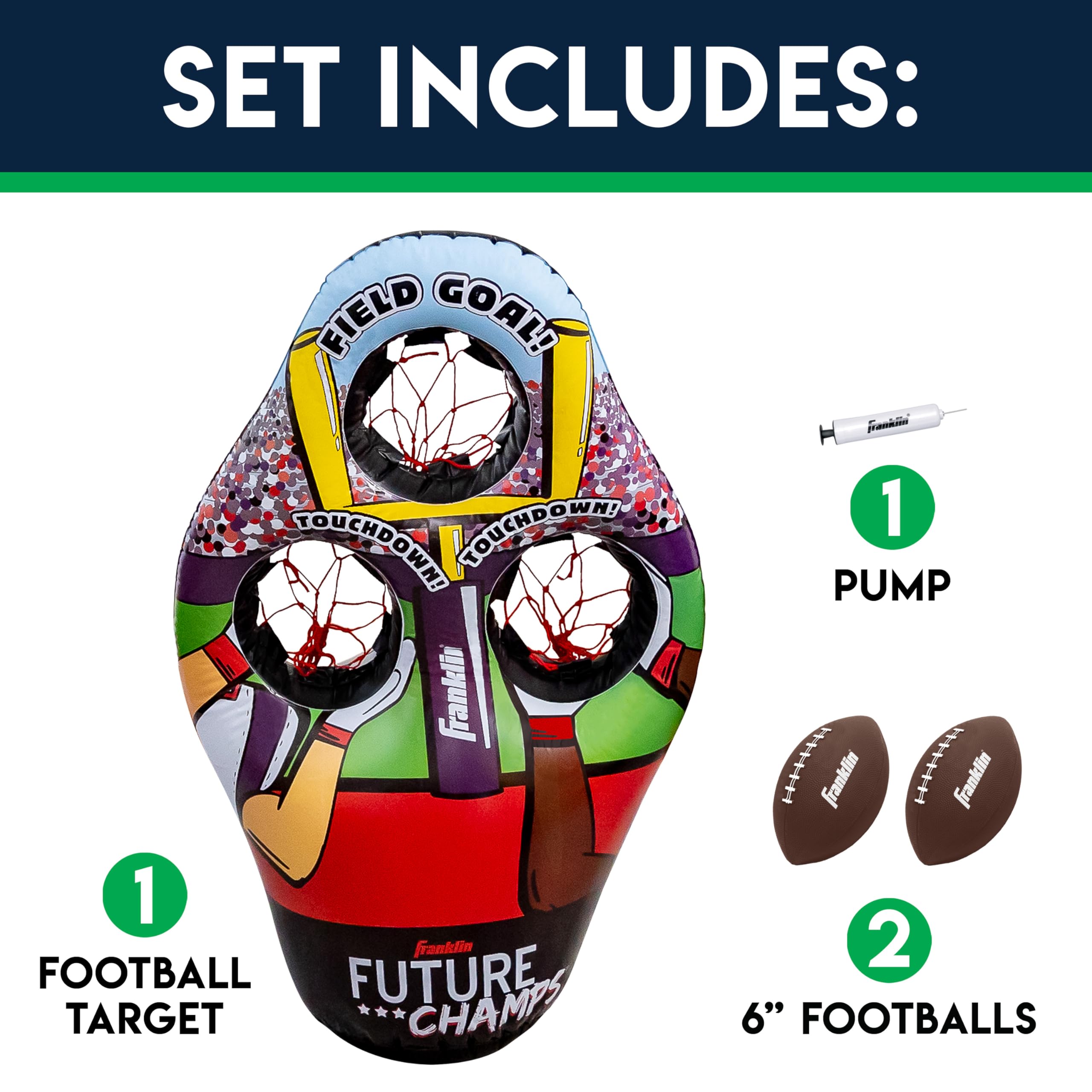 Foto 3 pulgar | Juego De Tiro De Portería Franklin Sports Para Niños Con Minipelotas - Venta Internacional.