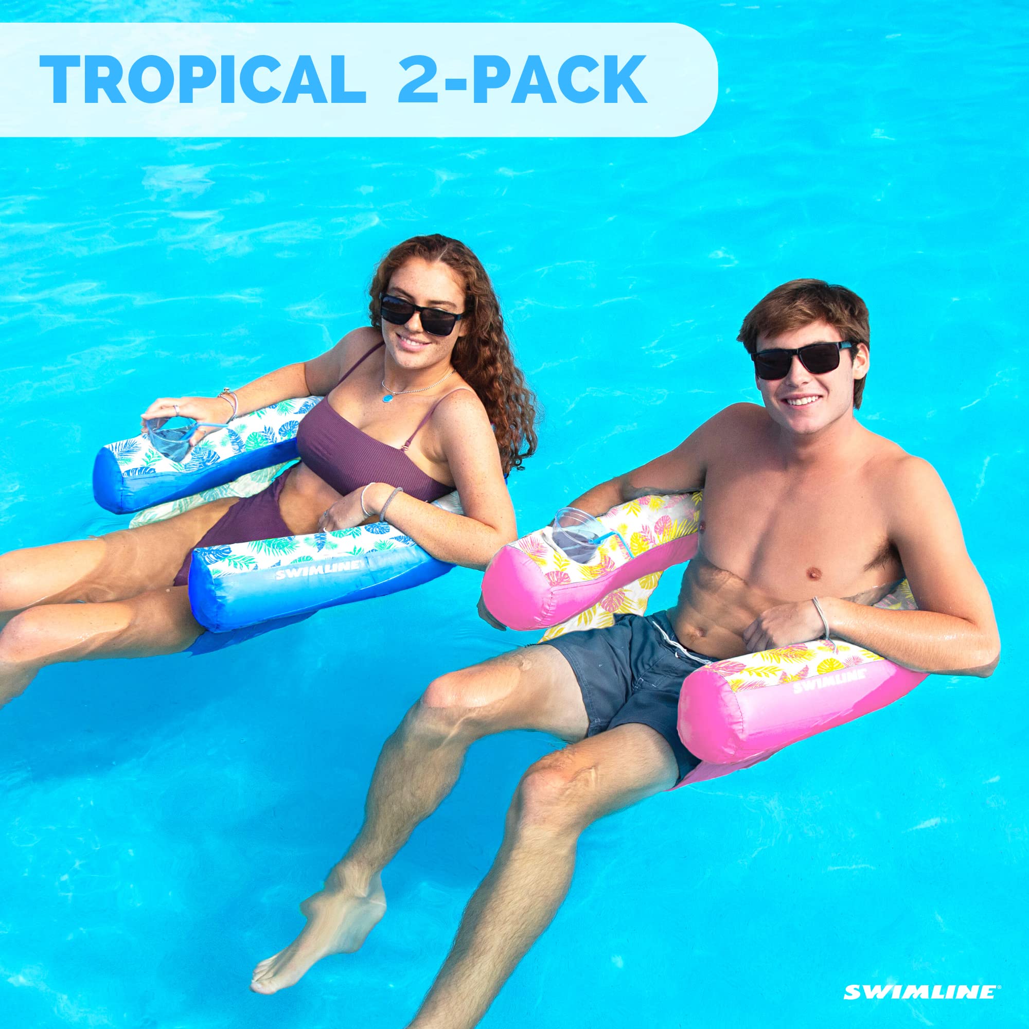 Foto 3 pulgar | Tumbona Hinchable Para Piscina Swimline Original 90467, Paquete De 2 - Venta Internacional.