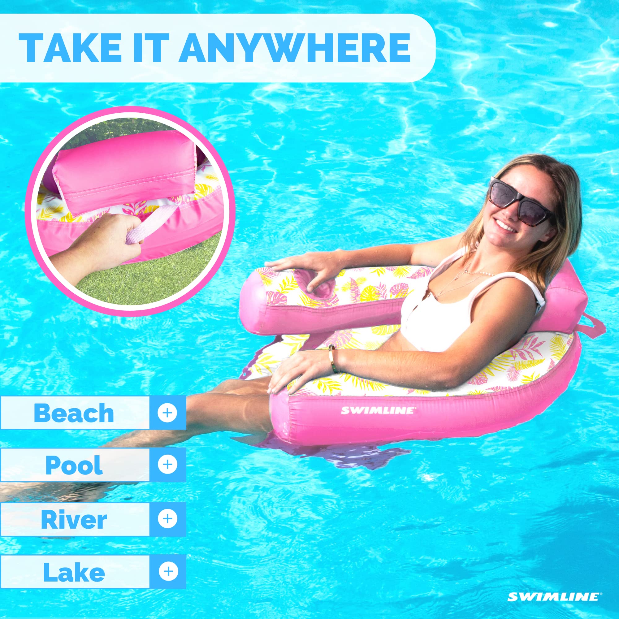 Foto 7 pulgar | Tumbona Hinchable Para Piscina Swimline Original 90467, Paquete De 2 - Venta Internacional.