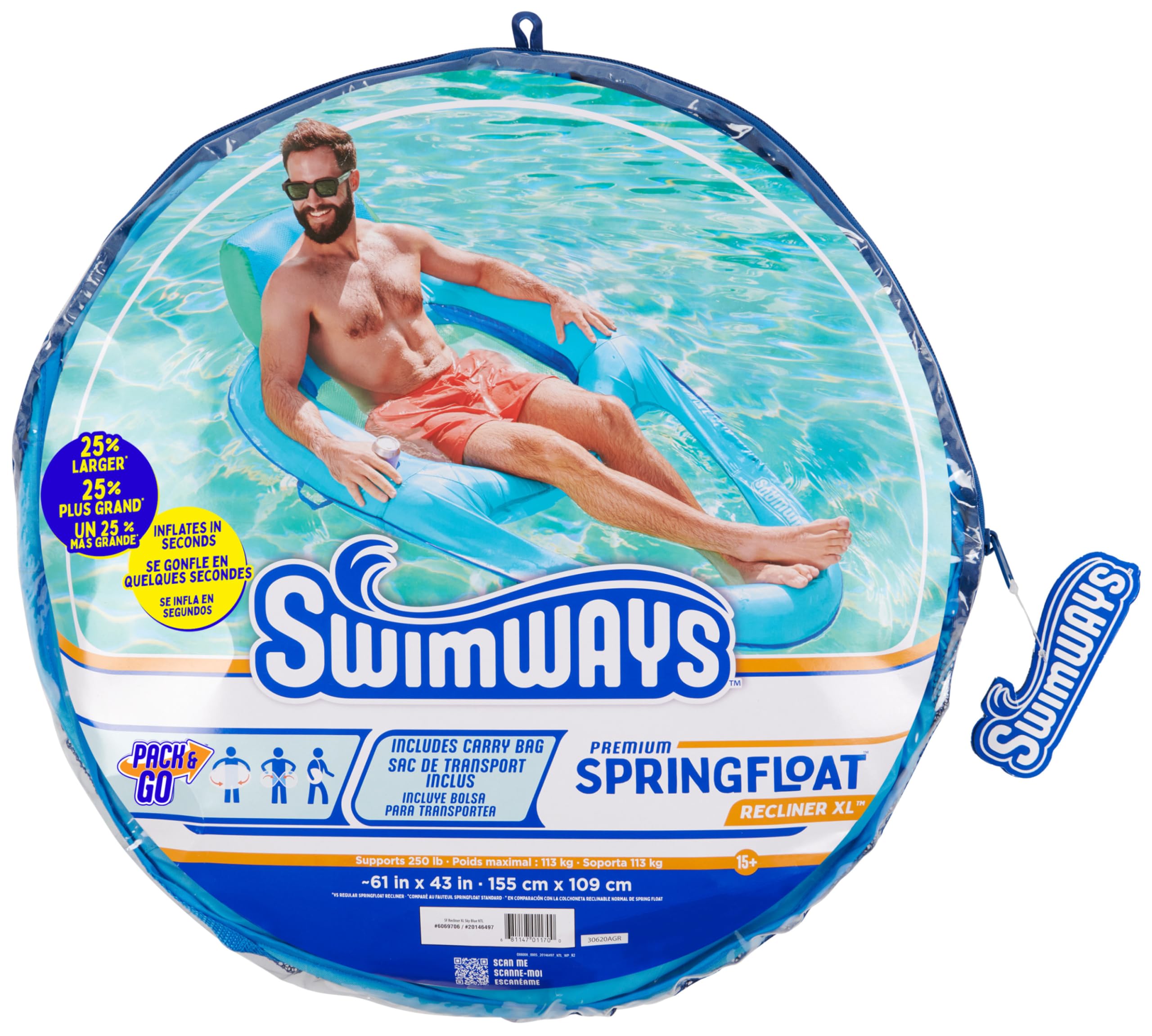 Foto 8 pulgar | Sillón Reclinable Pool Float Swimways Spring Float Premium Xl - Venta Internacional.