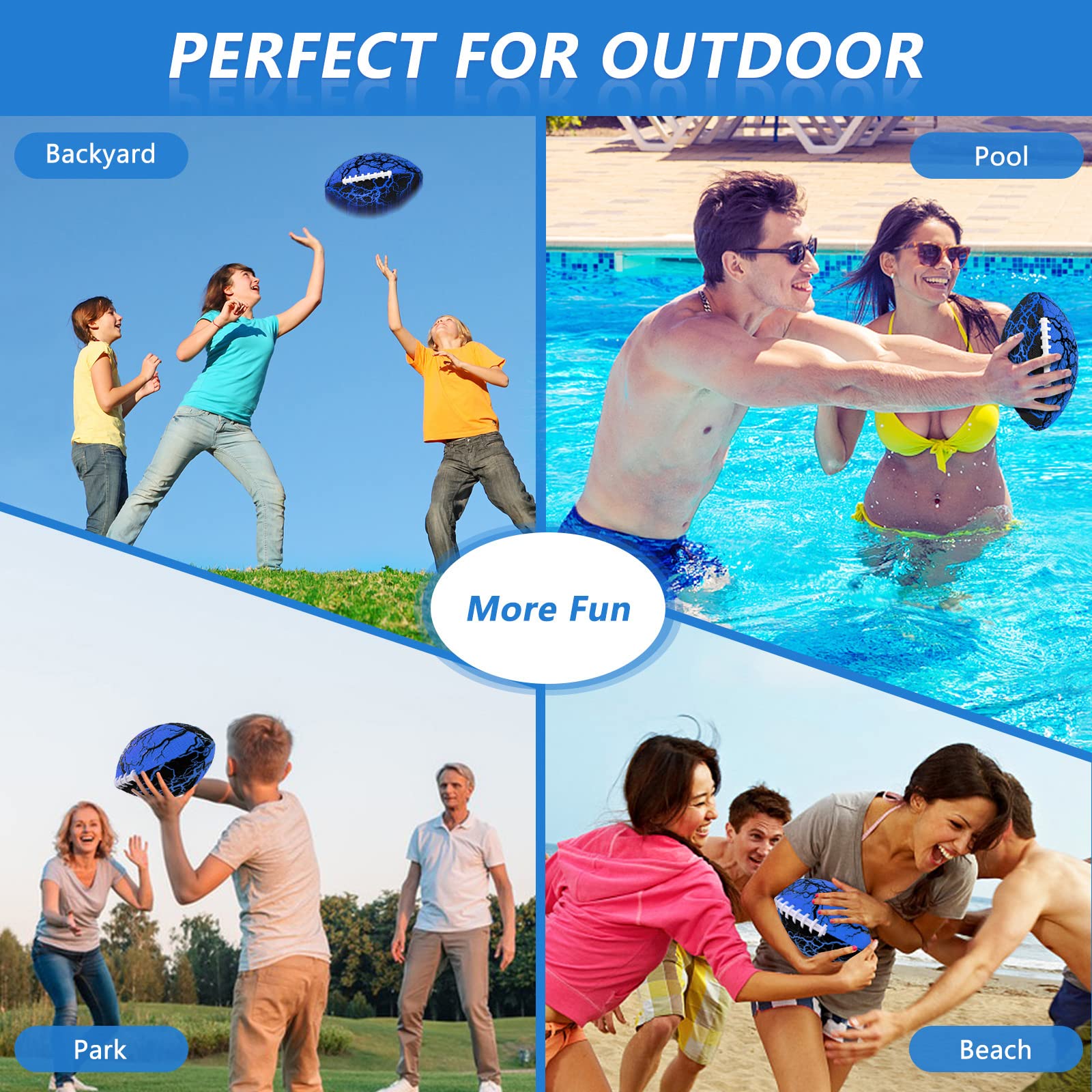 Foto 7 pulgar | Juguetes De Piscina Jasonwell Impermeables Para Fútbol Playa Con Bomba - Venta Internacional.